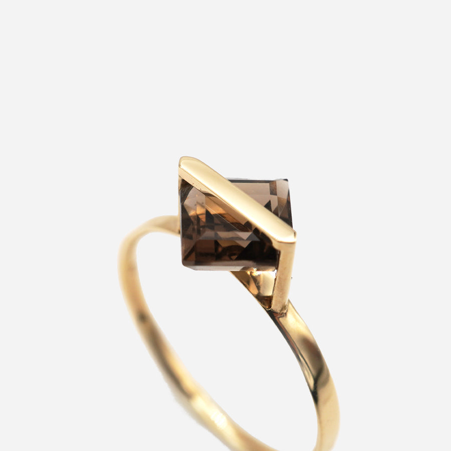 BAND RING SMOKY QUARTZ#3111