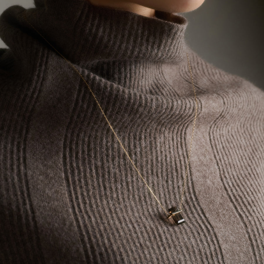 BAND NECKLACE SMOKY QUARTZ #3166