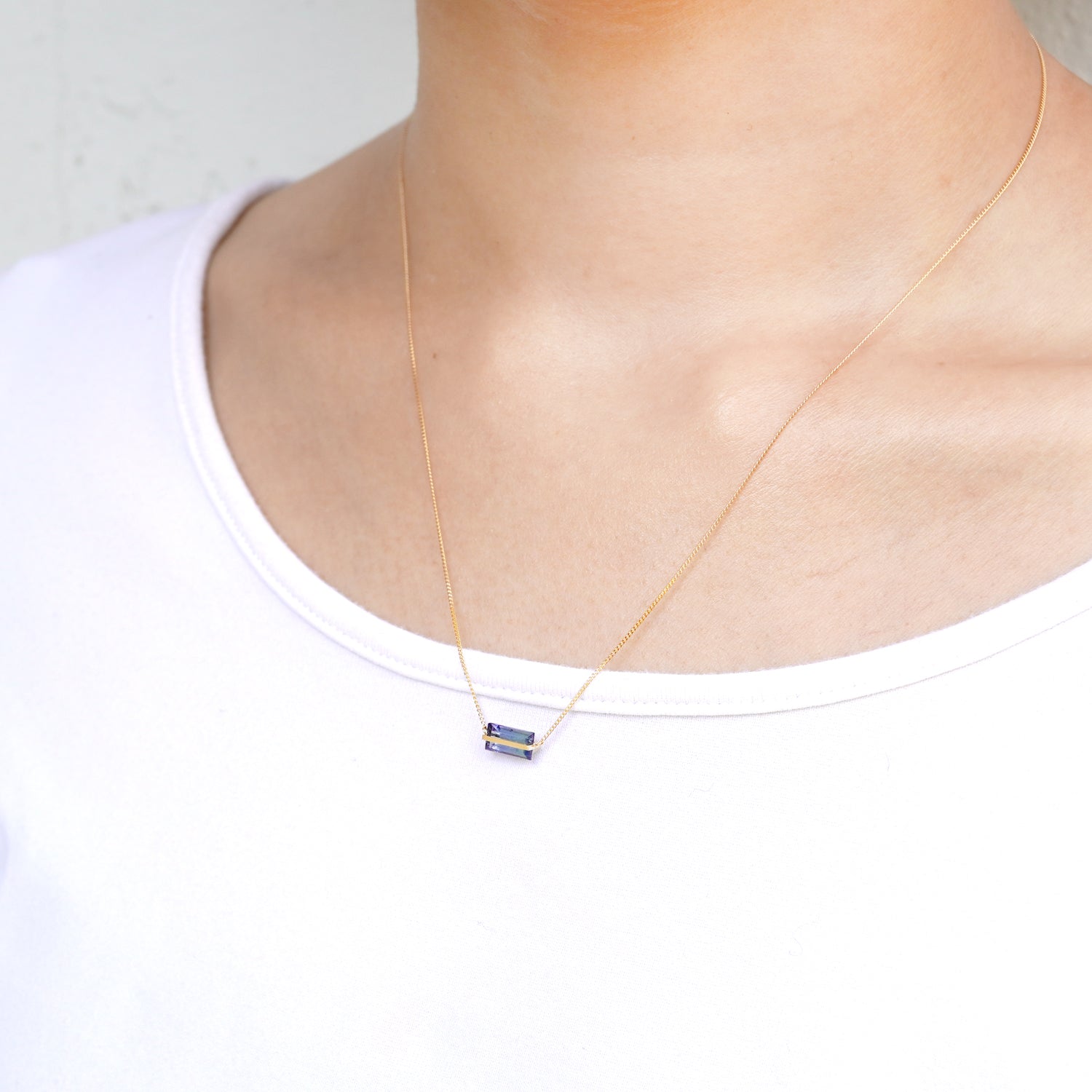 BAND NECKLACE TANZANITE #3002