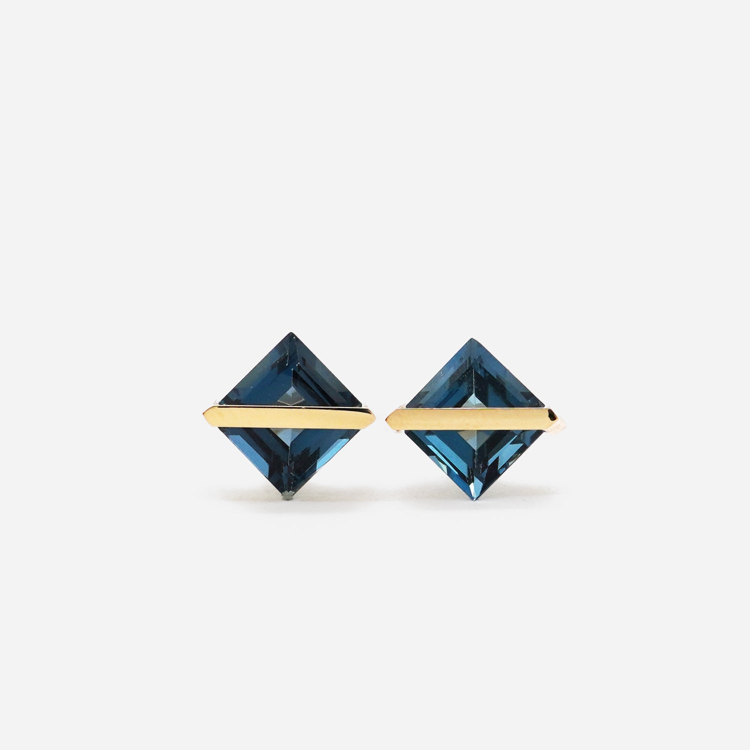 BAND EARRINGS BLUE TOPAZ #3324