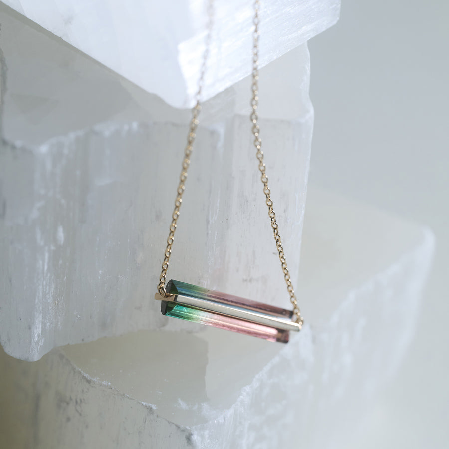 Januka バイカラートルマリン ネックレス
