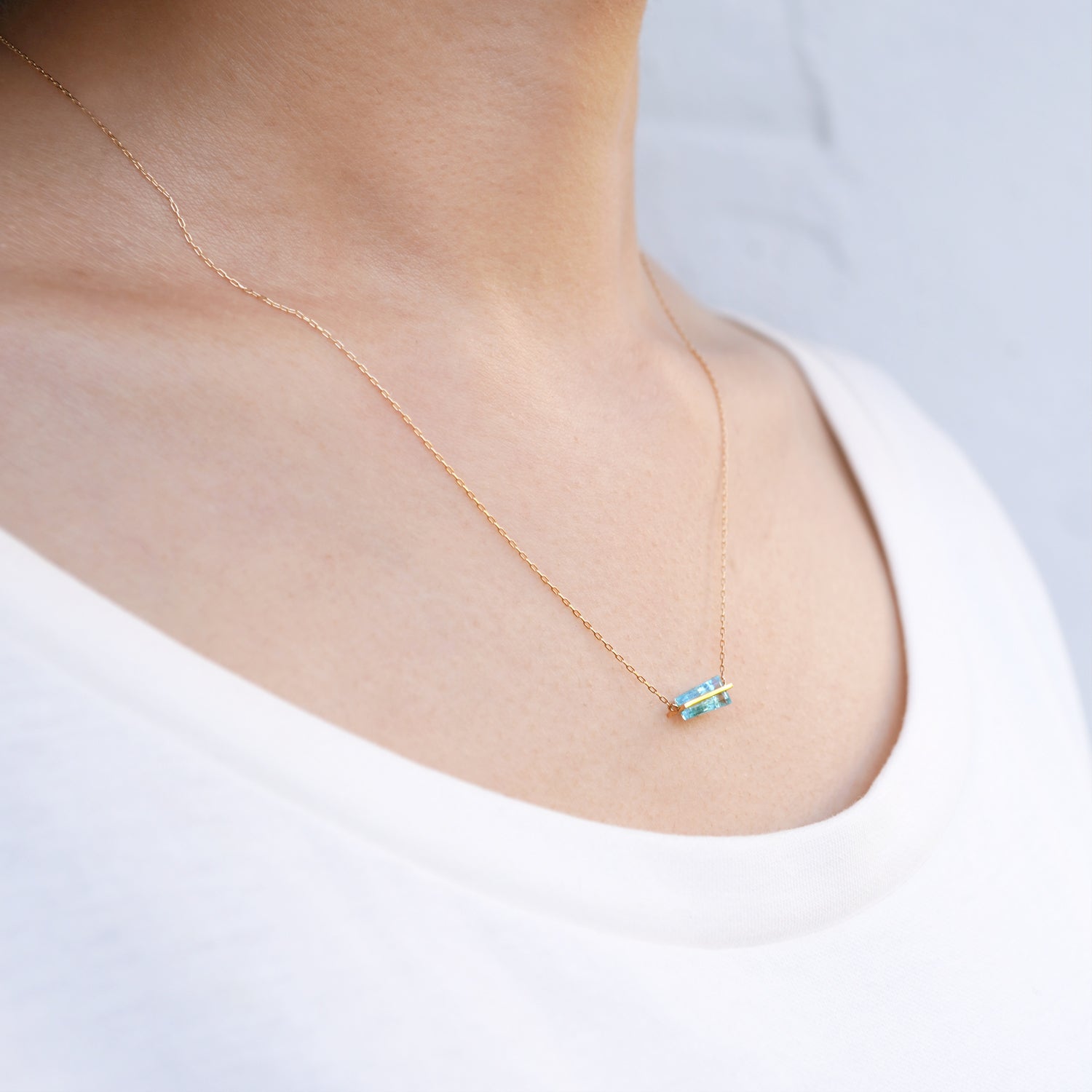 BAND NECKLACE PARAIBA TOURMALINE #3758