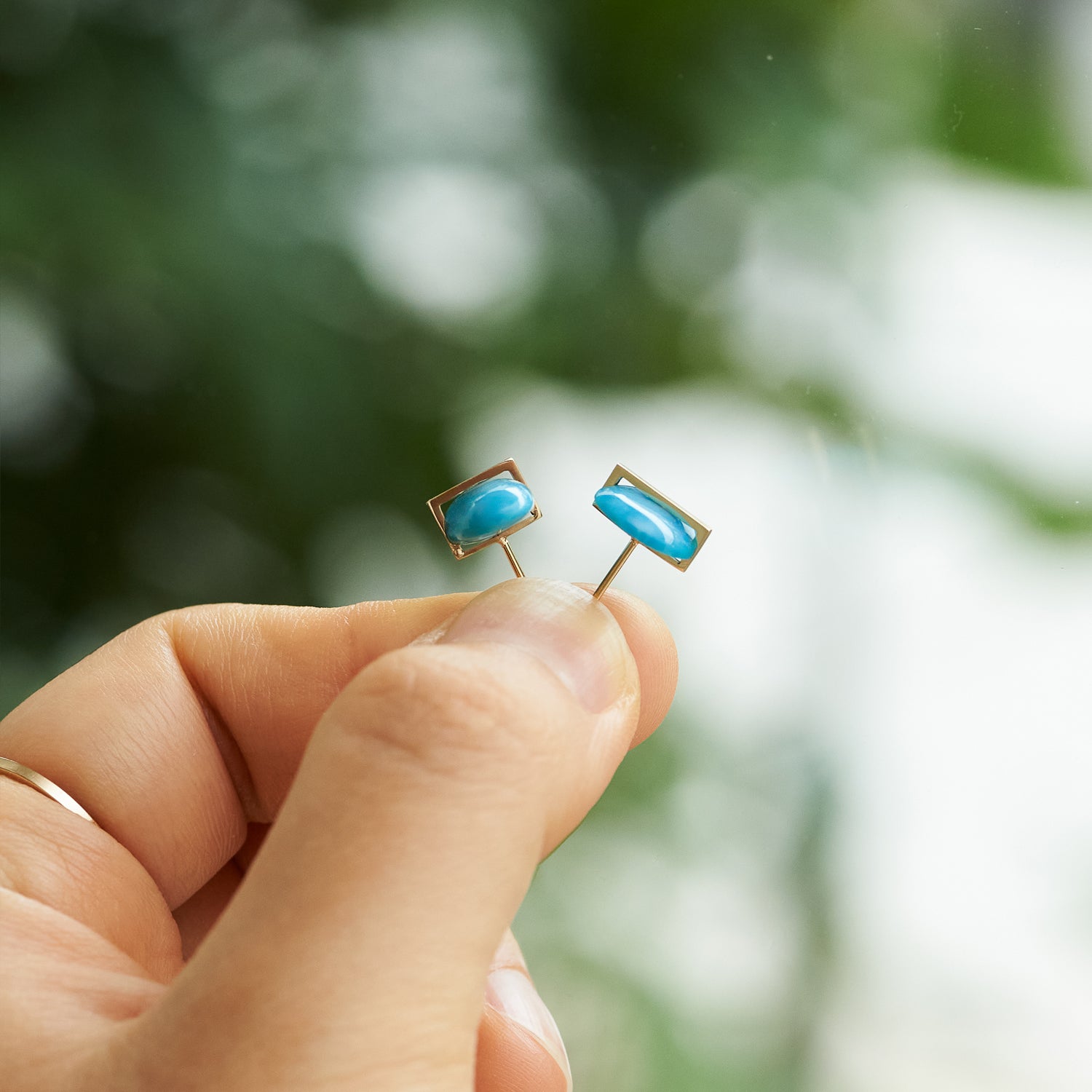 BAND EARRING TURQUOISE #3913