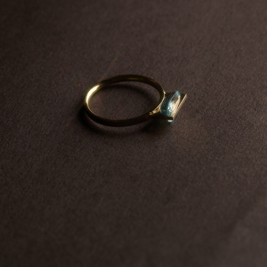 BAND RING BLUE ZIRCON #3990