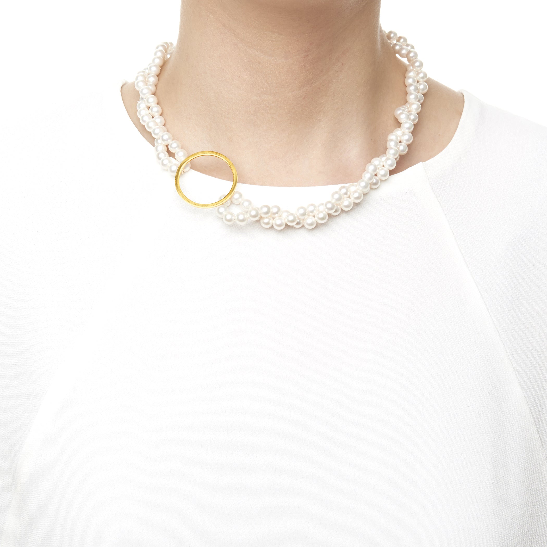 ATTACHMENT NECKLACE WITH PARTS CIRCLE S