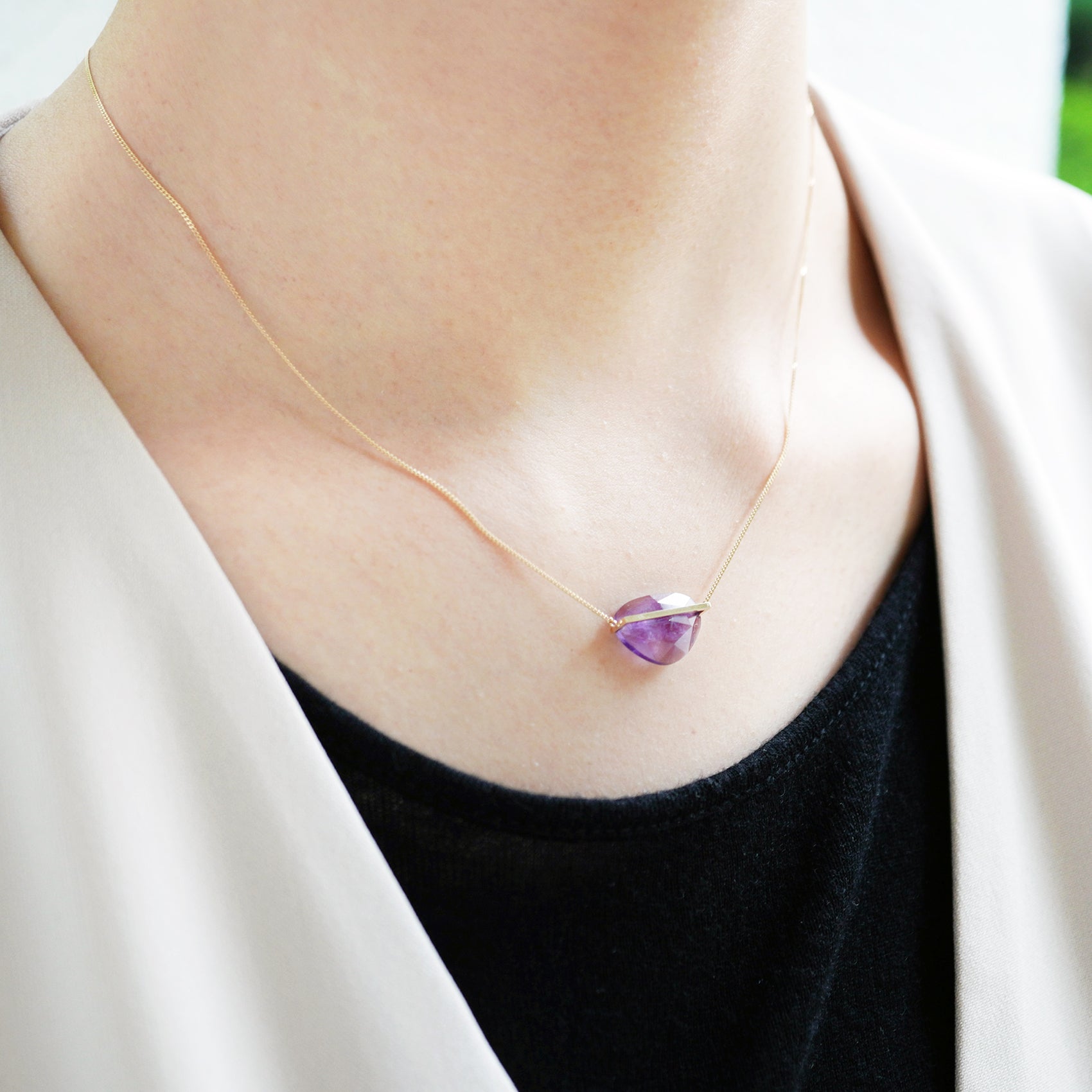 BAND NECKLACE AMETHYST #2179