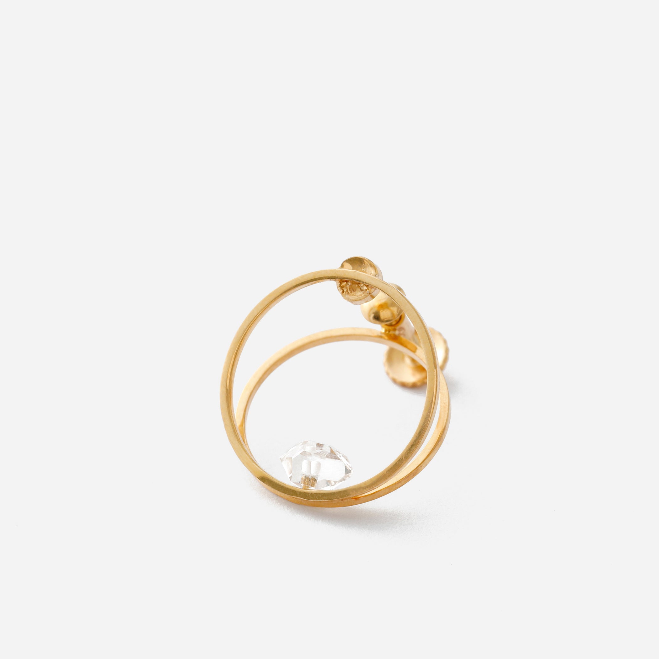 CLIP HERKIMER DIAMOND EARRING S