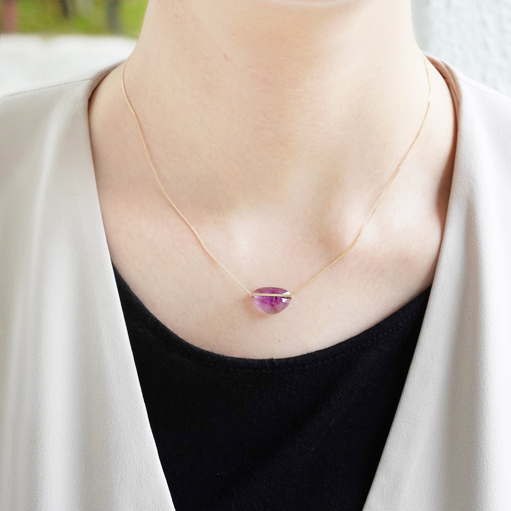 BAND NECKLACE AMETHYST #2179