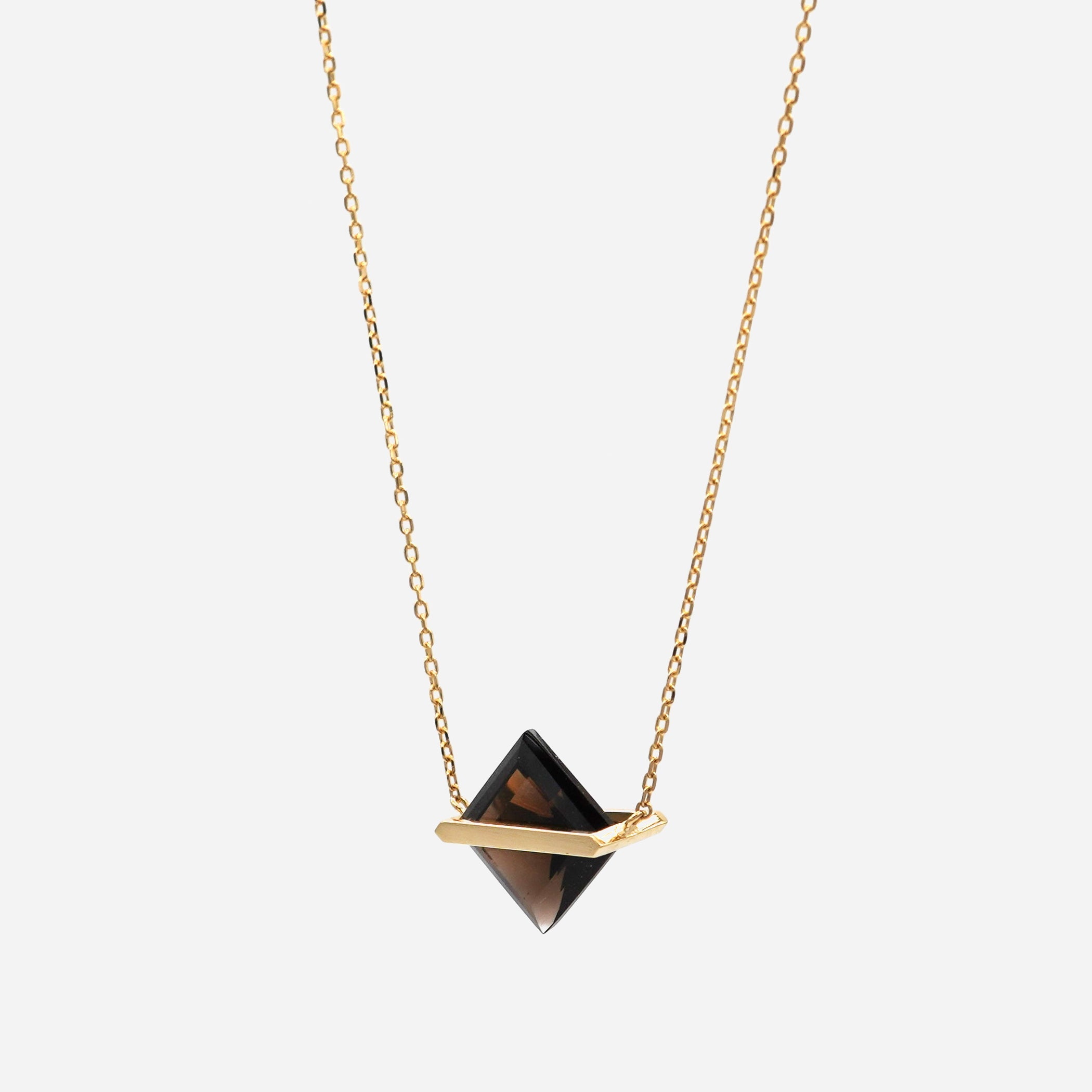 BAND NECKLACE SMOKY QUARTZ #2605