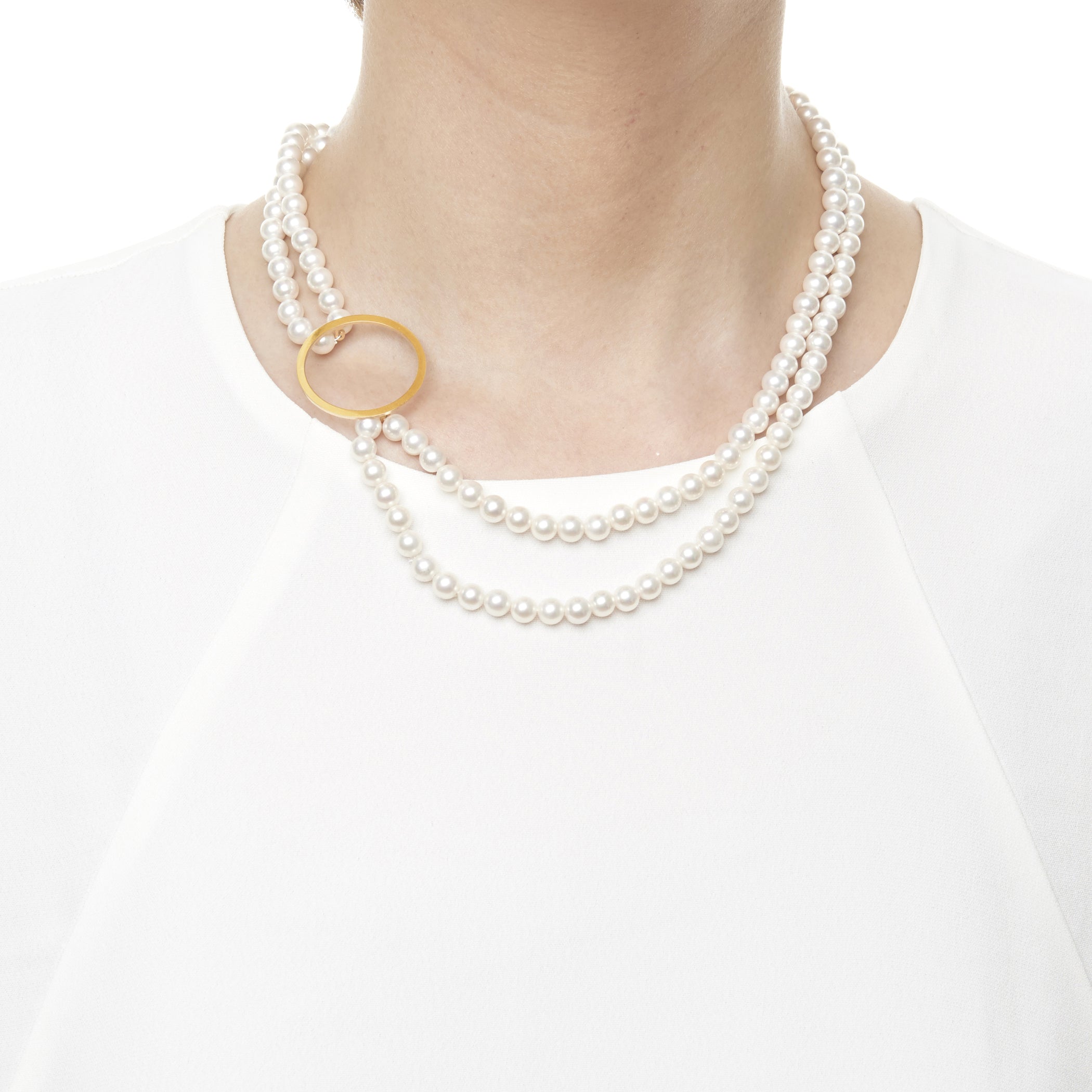ATTACHMENT NECKLACE WITH PARTS CIRCLE S