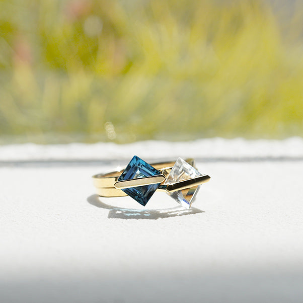 BAND RING BLUETOPAZ #2528