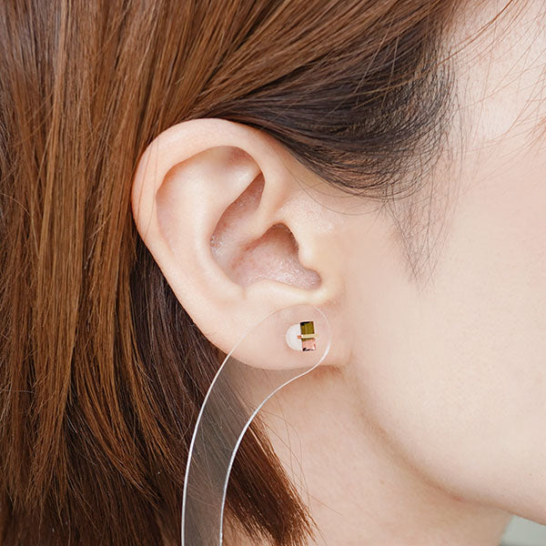 BAND EARRINGS TOURMALINE #1172