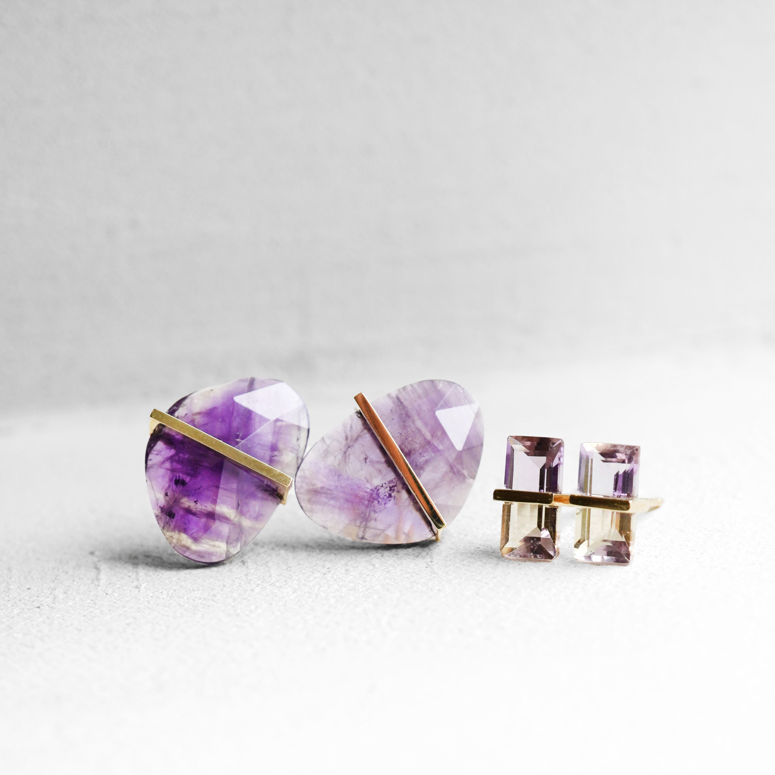 BAND EARRINGS AMETRINE #2523