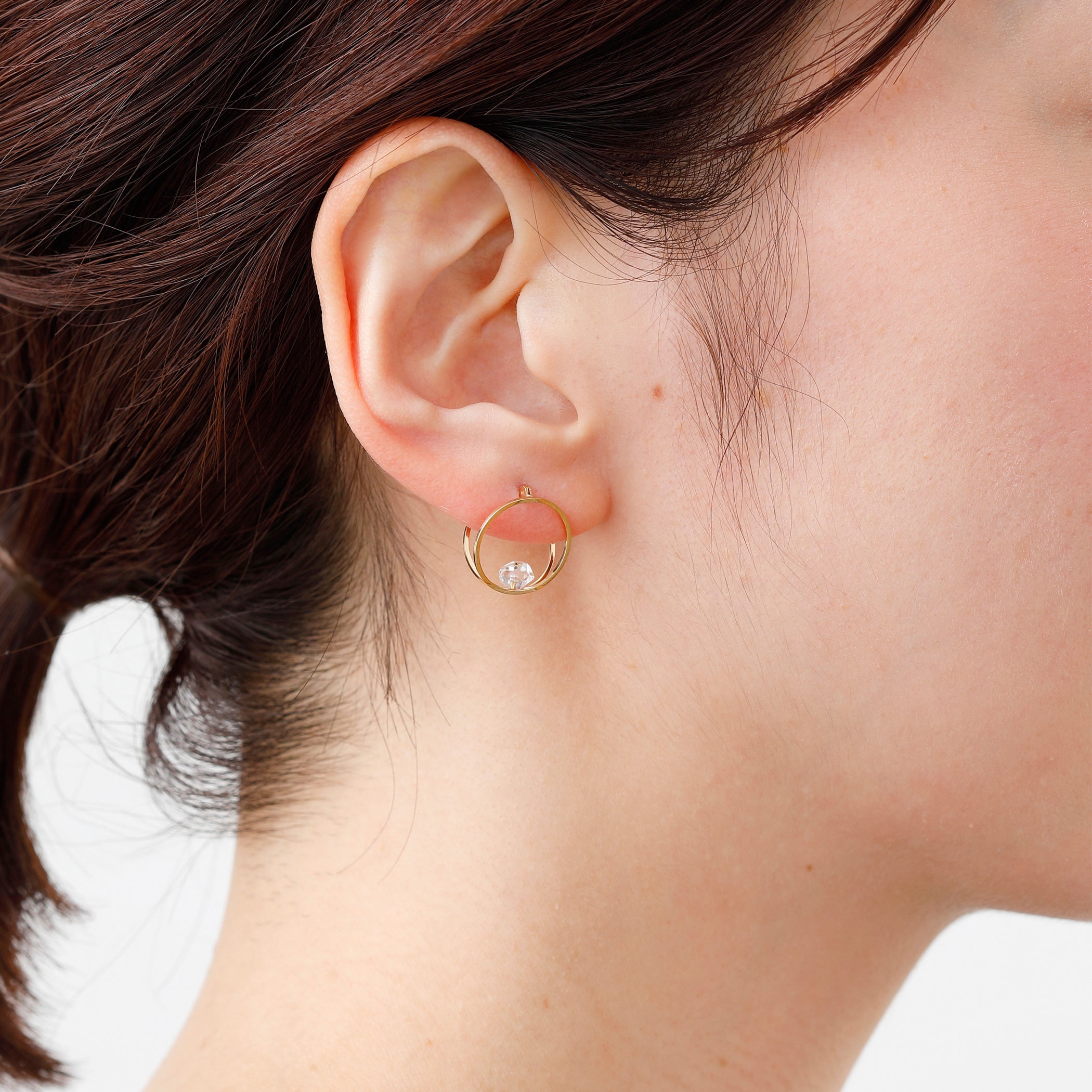 CLIP HERKIMER DIAMOND EARRING S