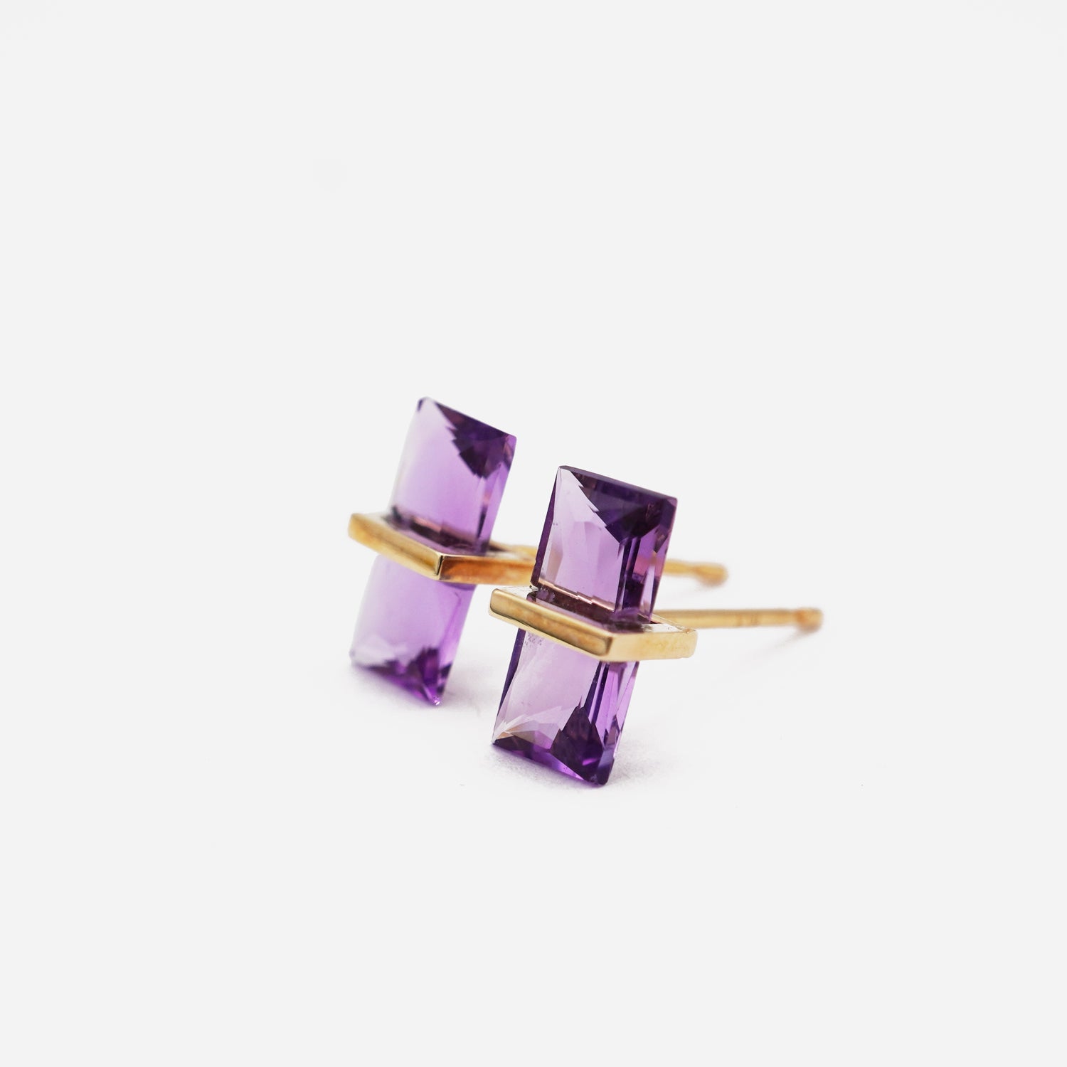 BAND EARRINGS AMETHYST #2453