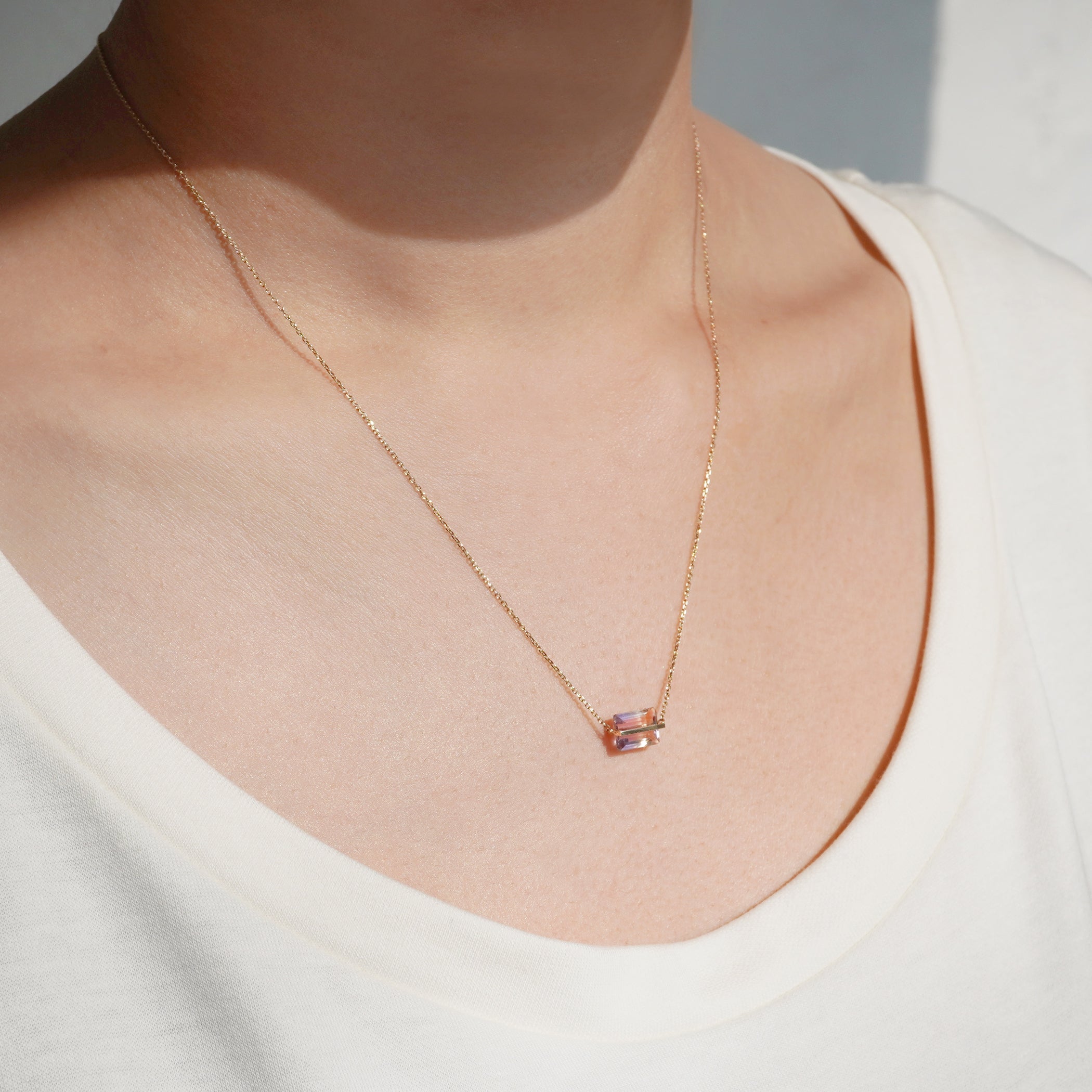 BAND NECKLACE AMETRINE #2205