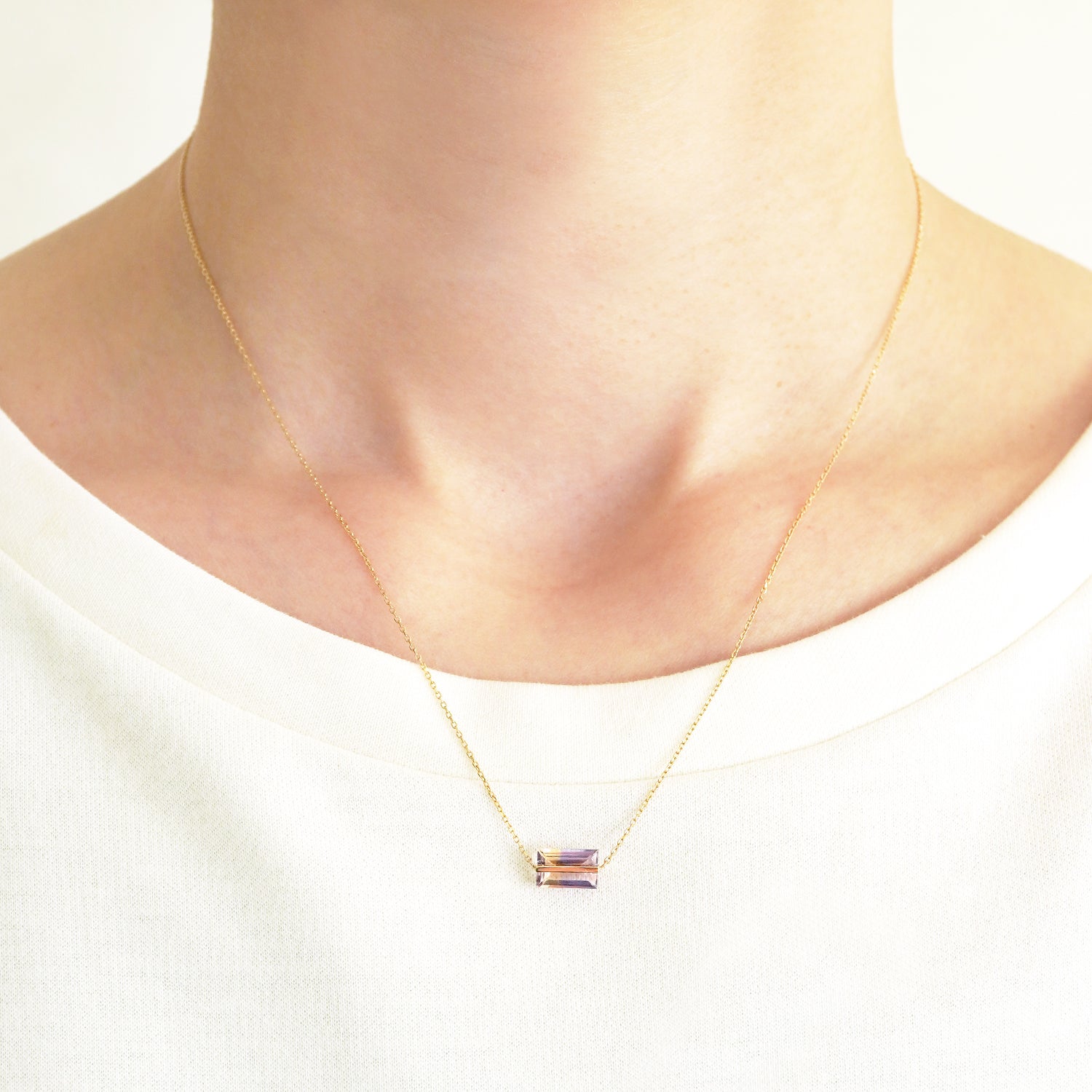 BAND NECKLACE AMETRINE #2656