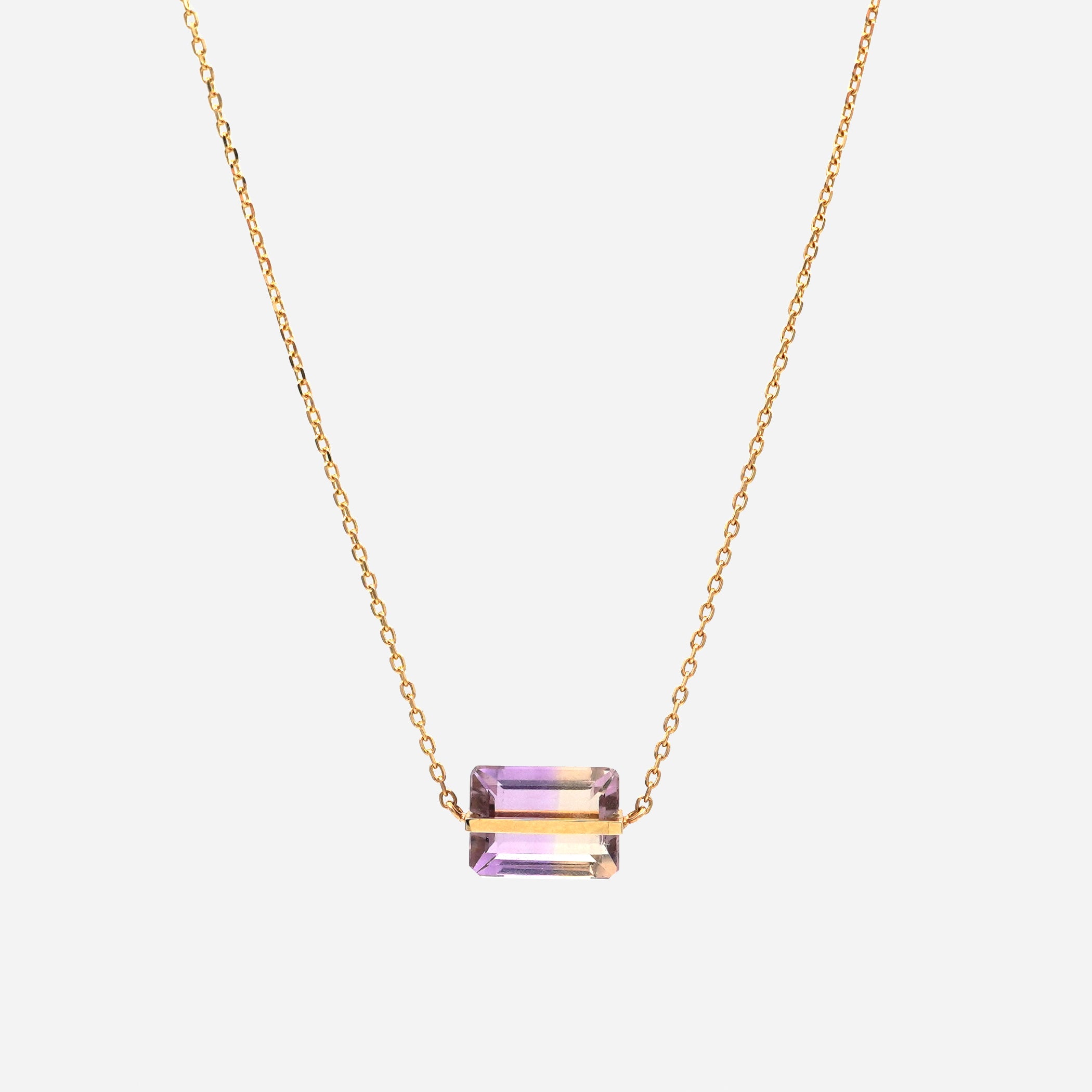 BAND NECKLACE AMETRINE #2205