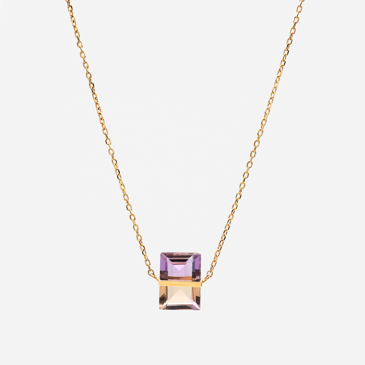 BAND NECKLACE AMETRINE #2947