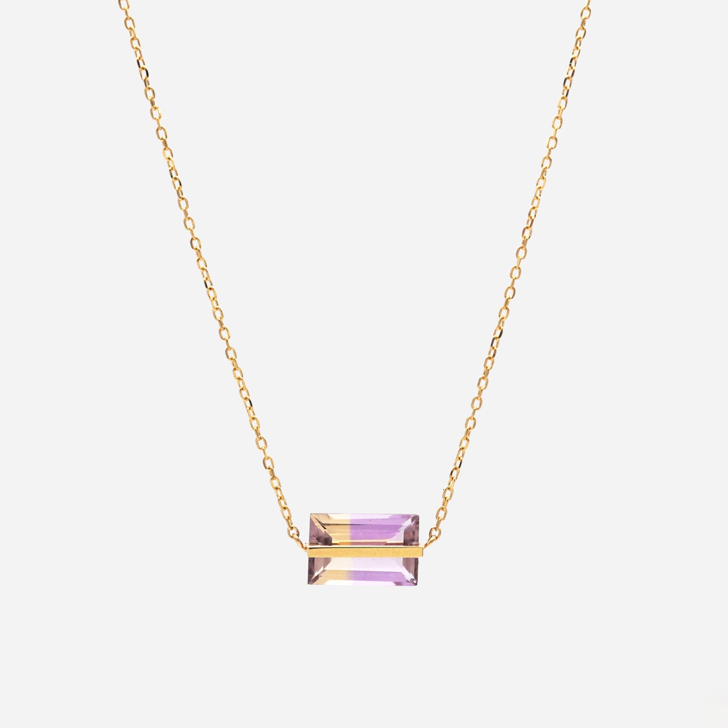 BAND NECKLACE AMETRINE #2656