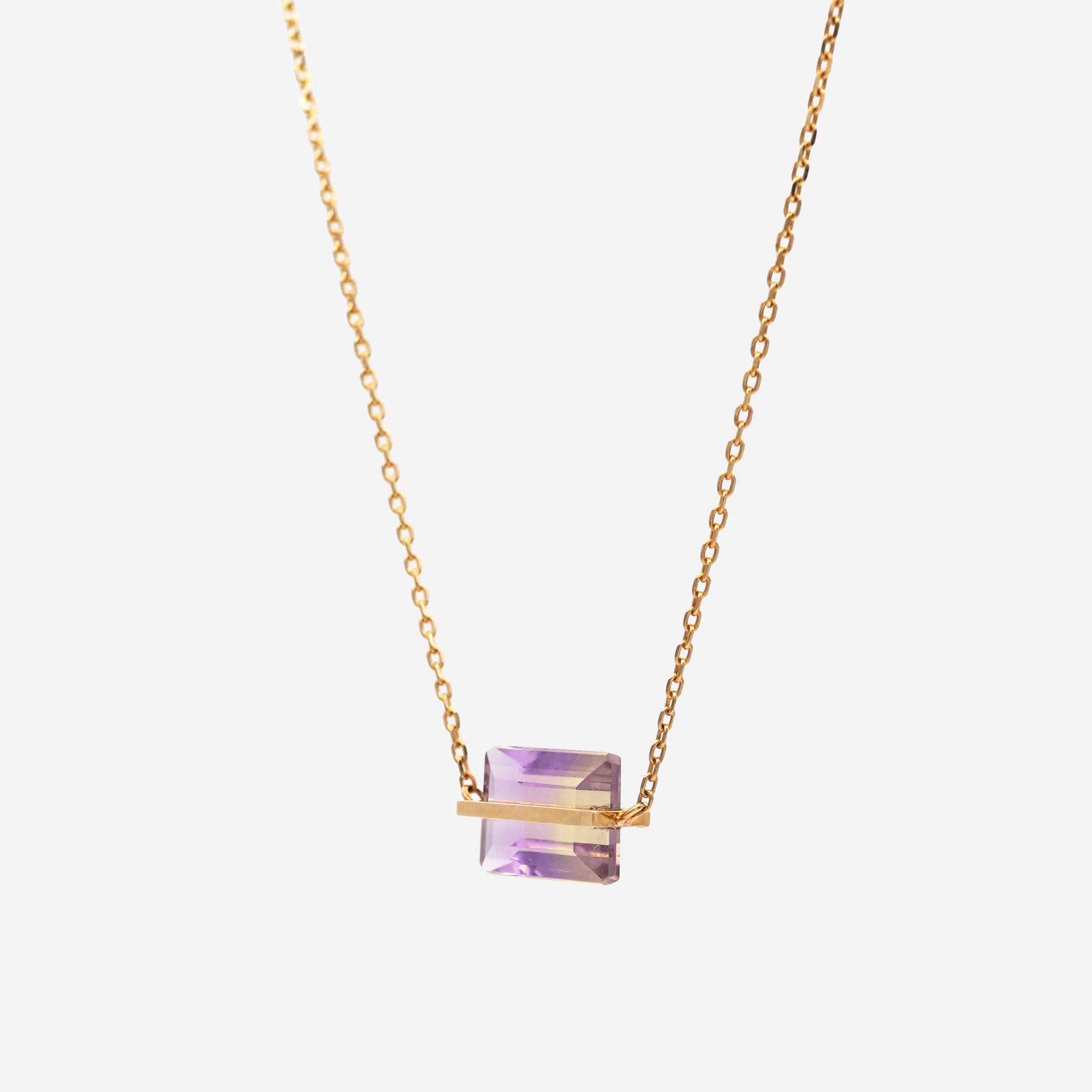 BAND NECKLACE AMETRINE #2205