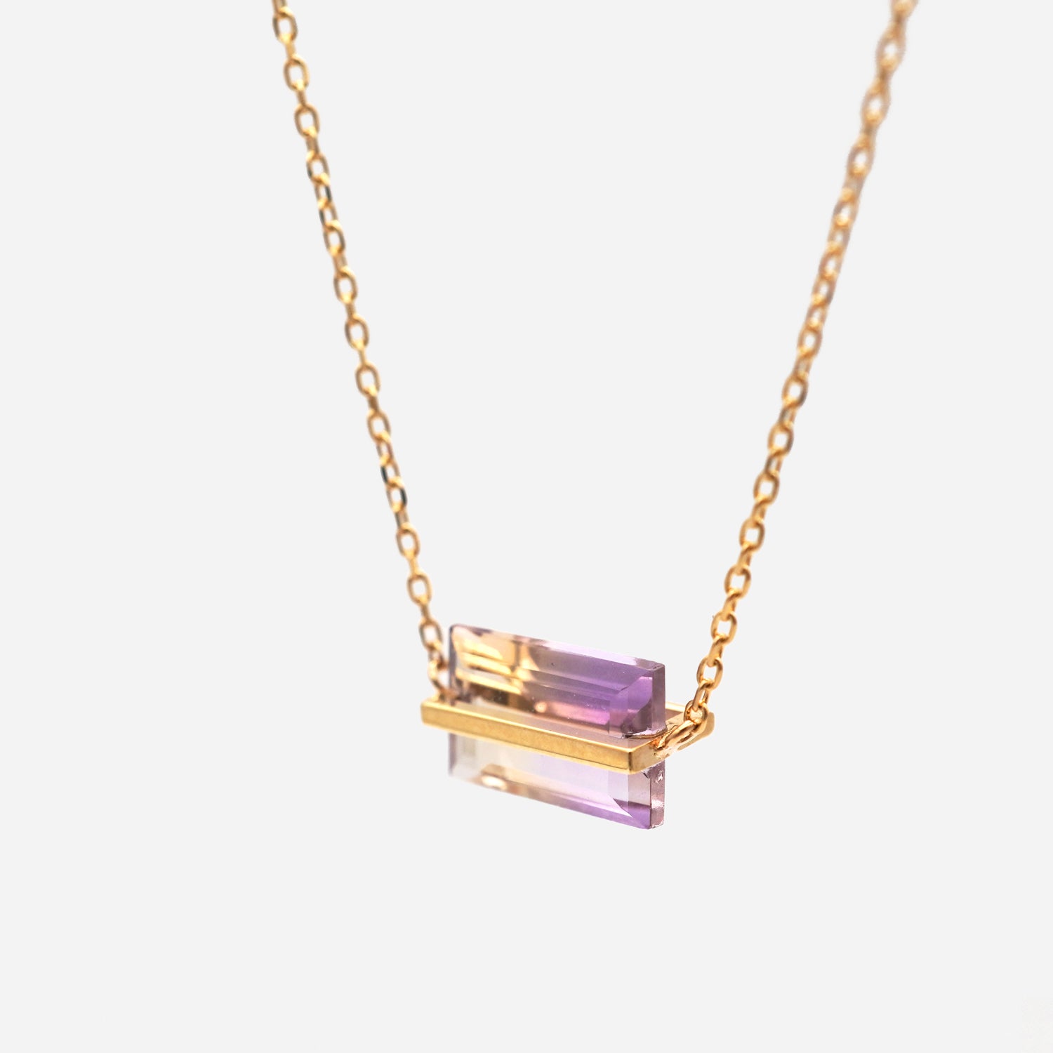 BAND NECKLACE AMETRINE #2656