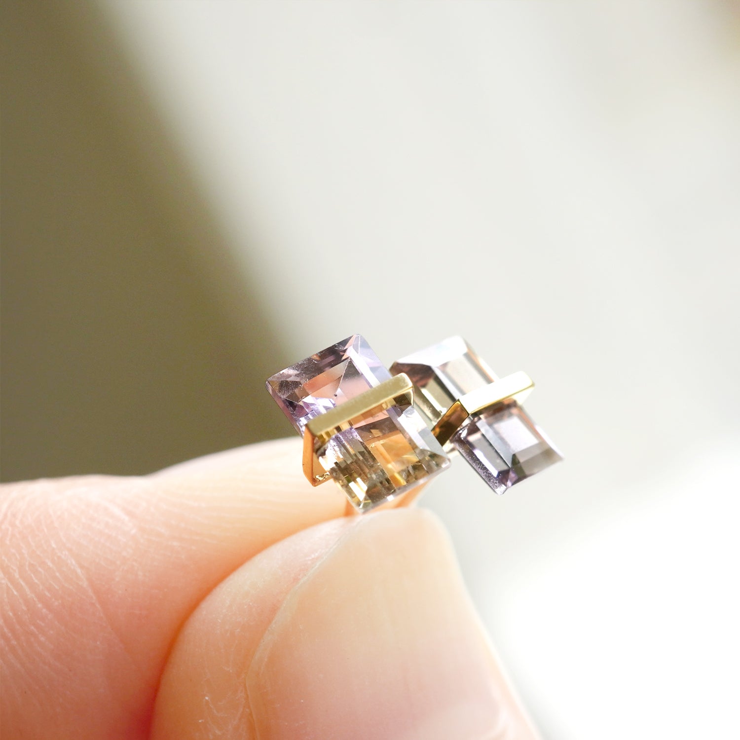 BAND EARRINGS AMETRINE #2949