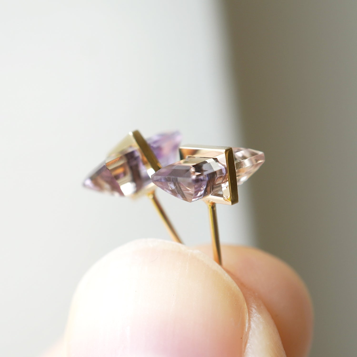 BAND EARRINGS AMETRINE #2949