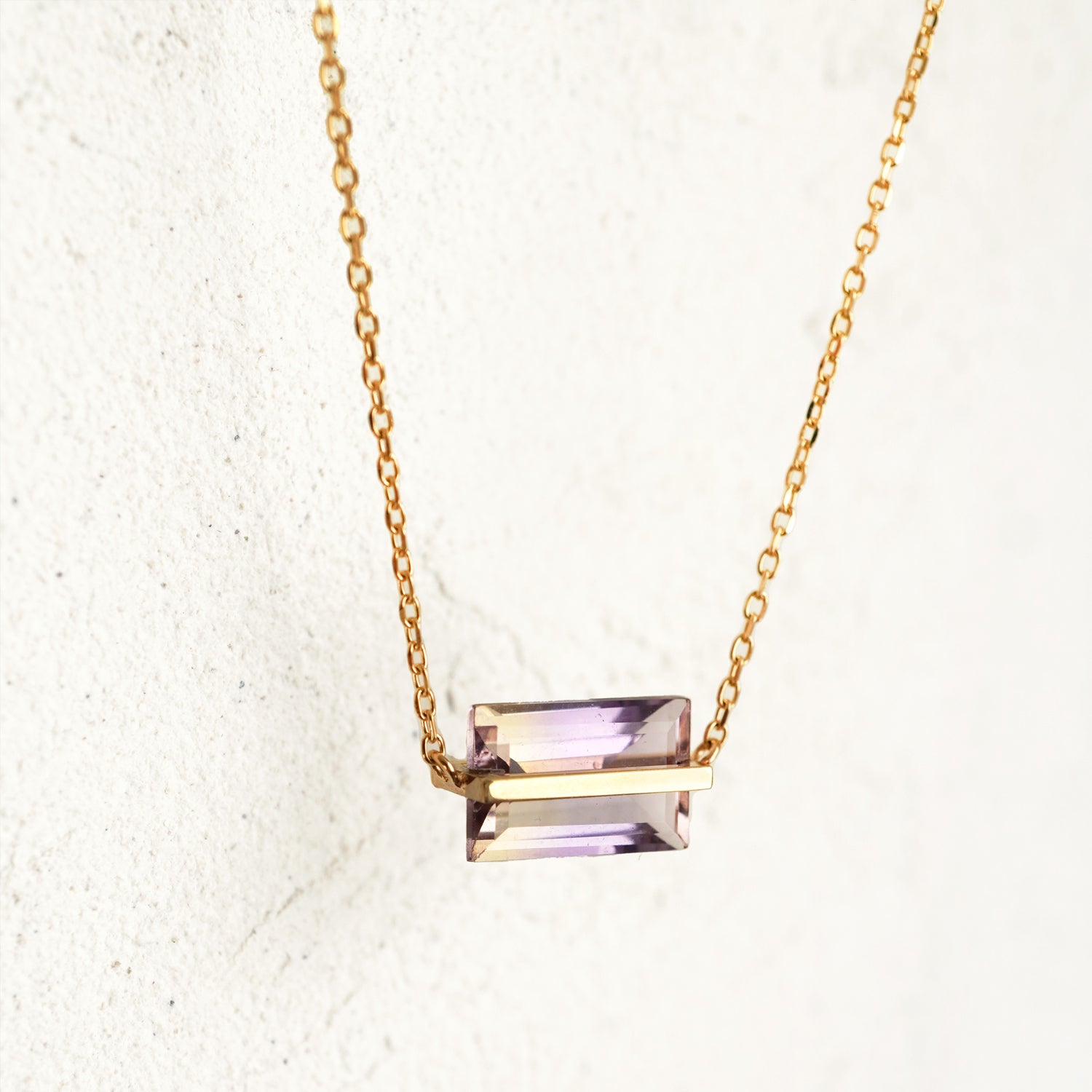 BAND NECKLACE AMETRINE #2656