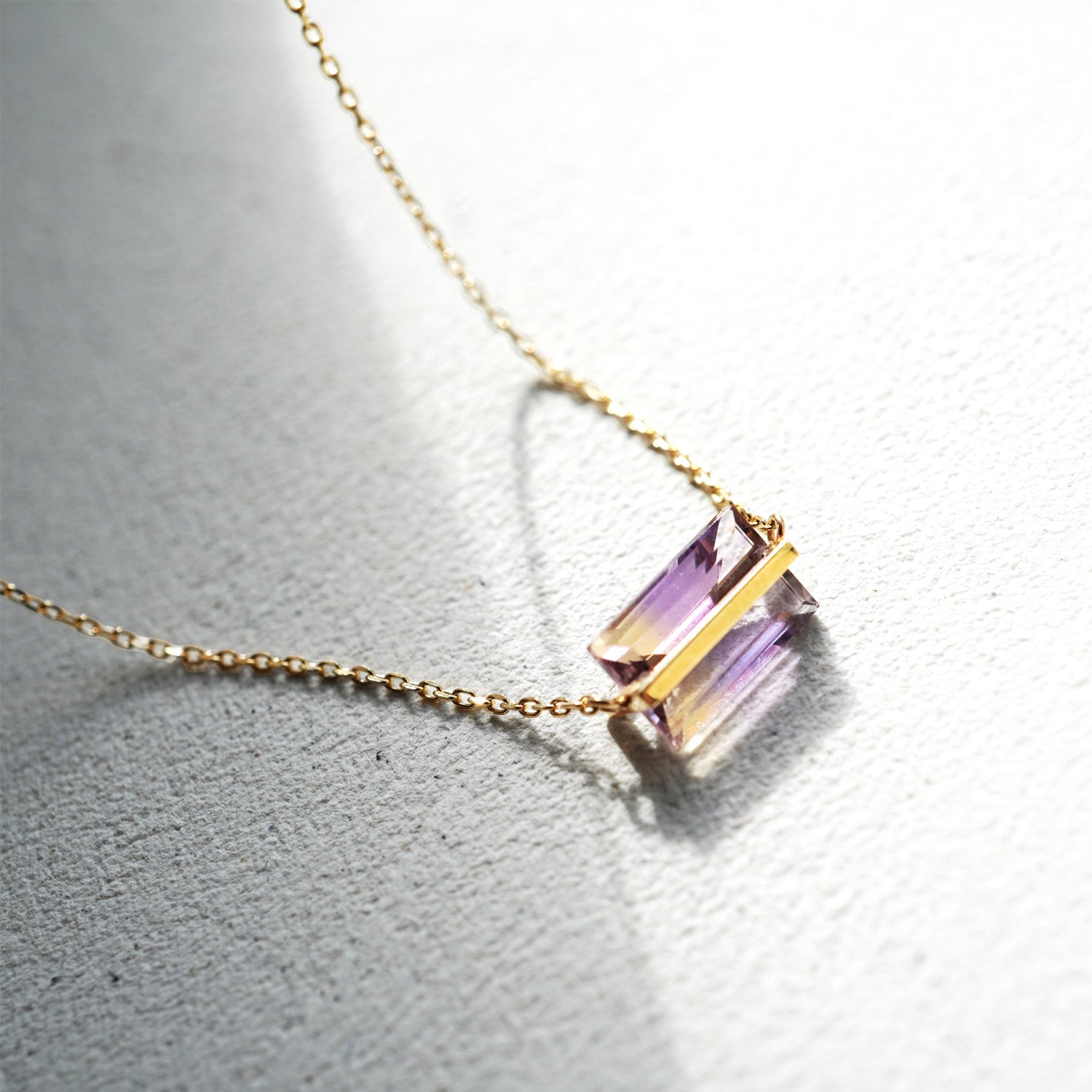 BAND NECKLACE AMETRINE #2656