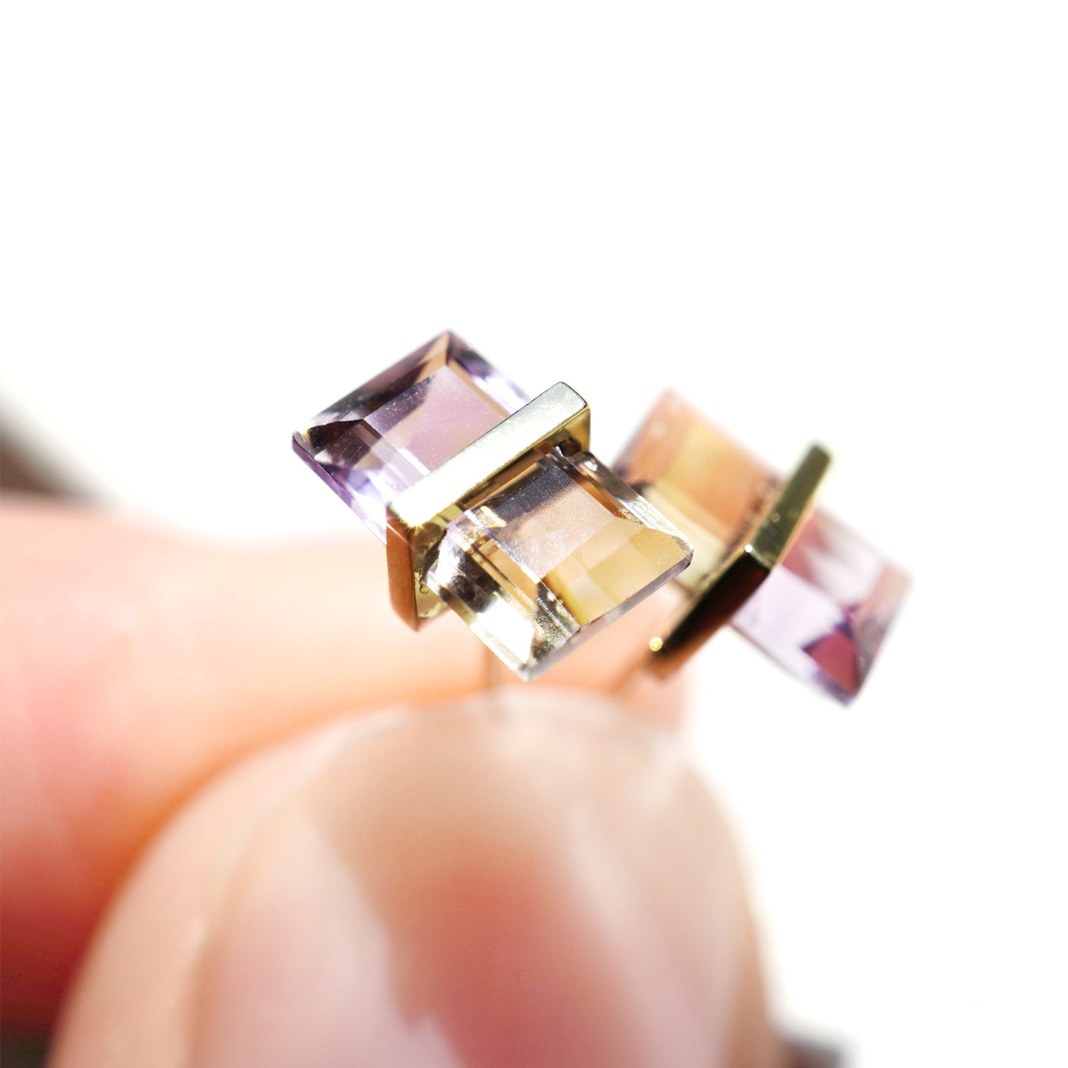 BAND EARRINGS AMETRINE #2949