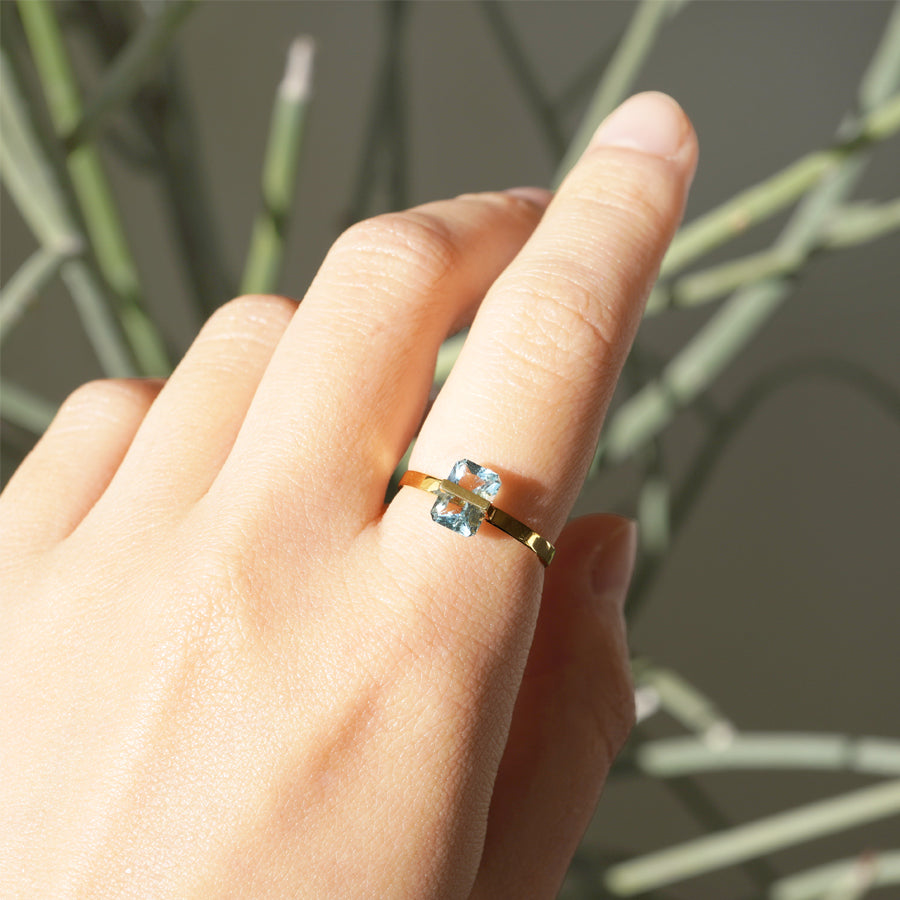 BAND RING AQUAMARINE #1997