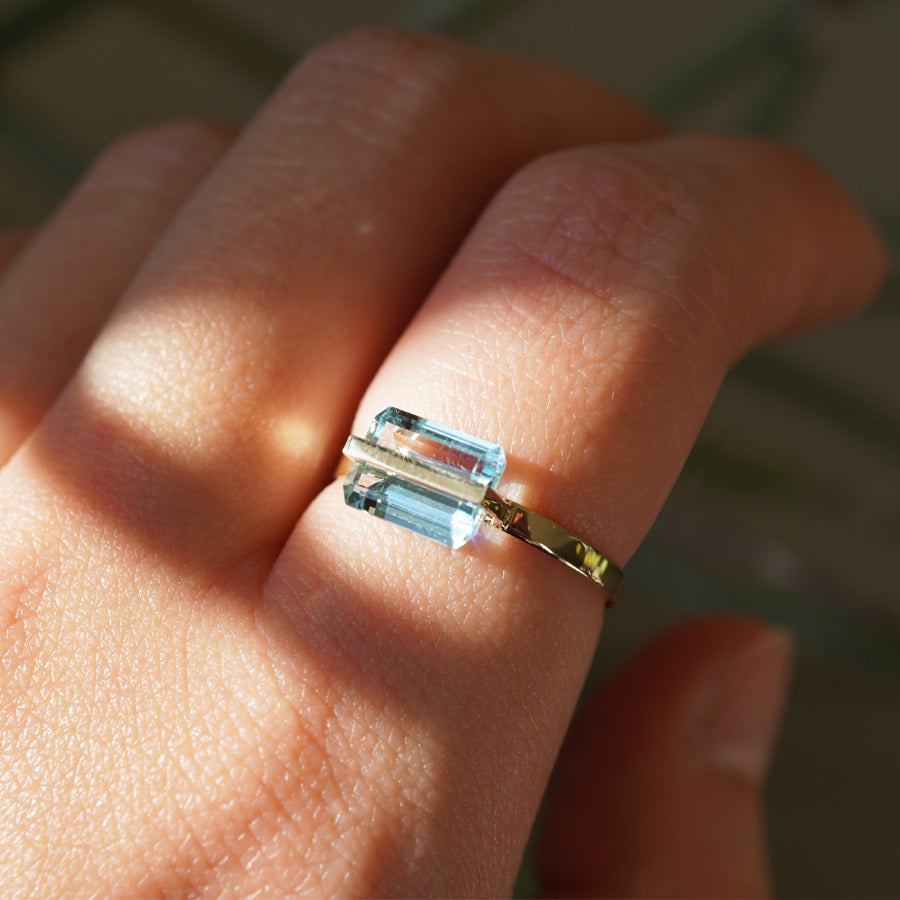 BAND RING AQUAMARINE #2412