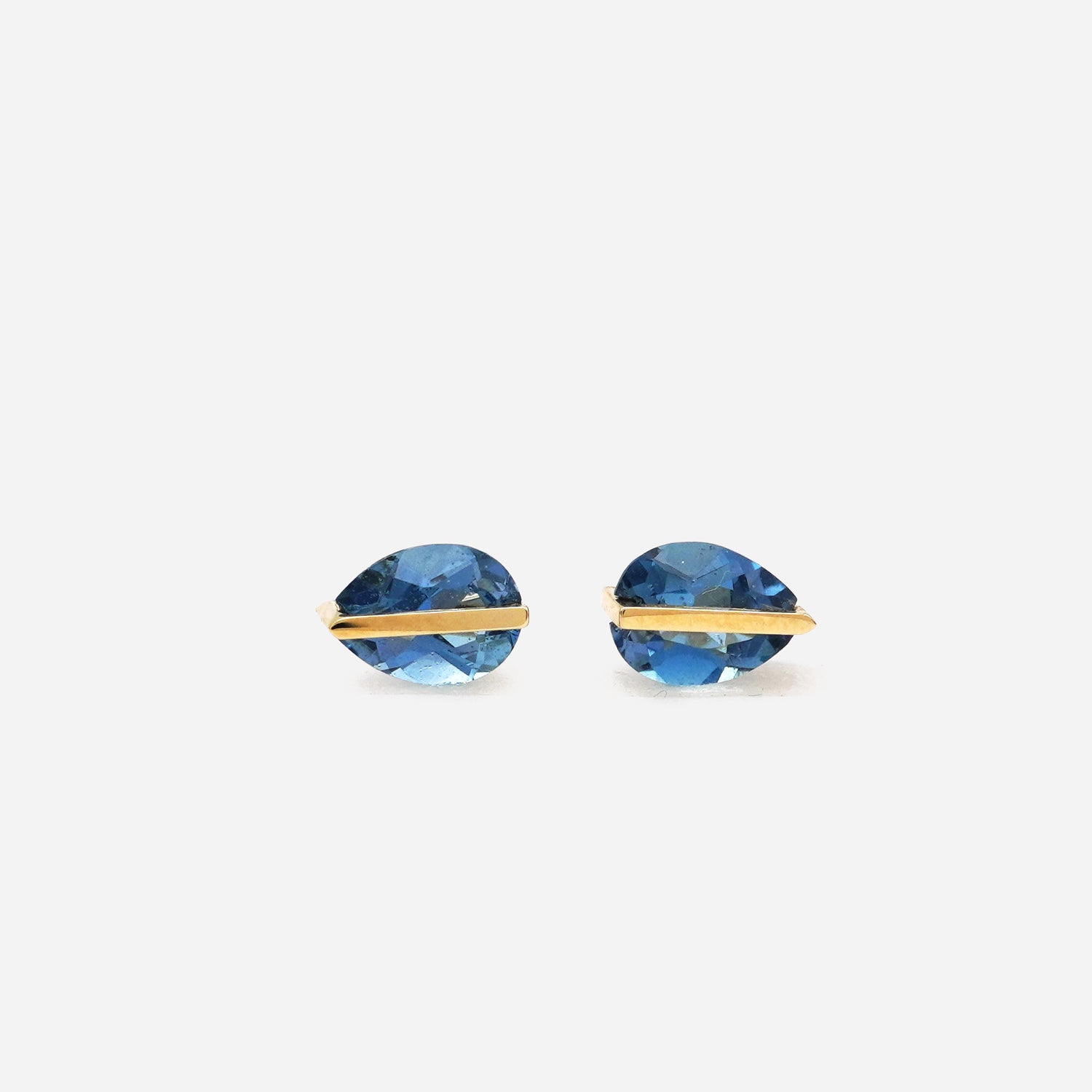 BAND EARRINGS AQUAMARINE #2743