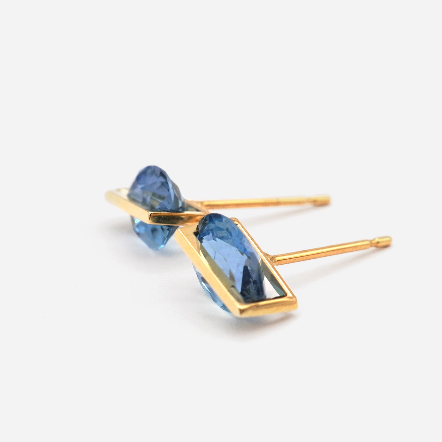 BAND EARRINGS AQUAMARINE #2743