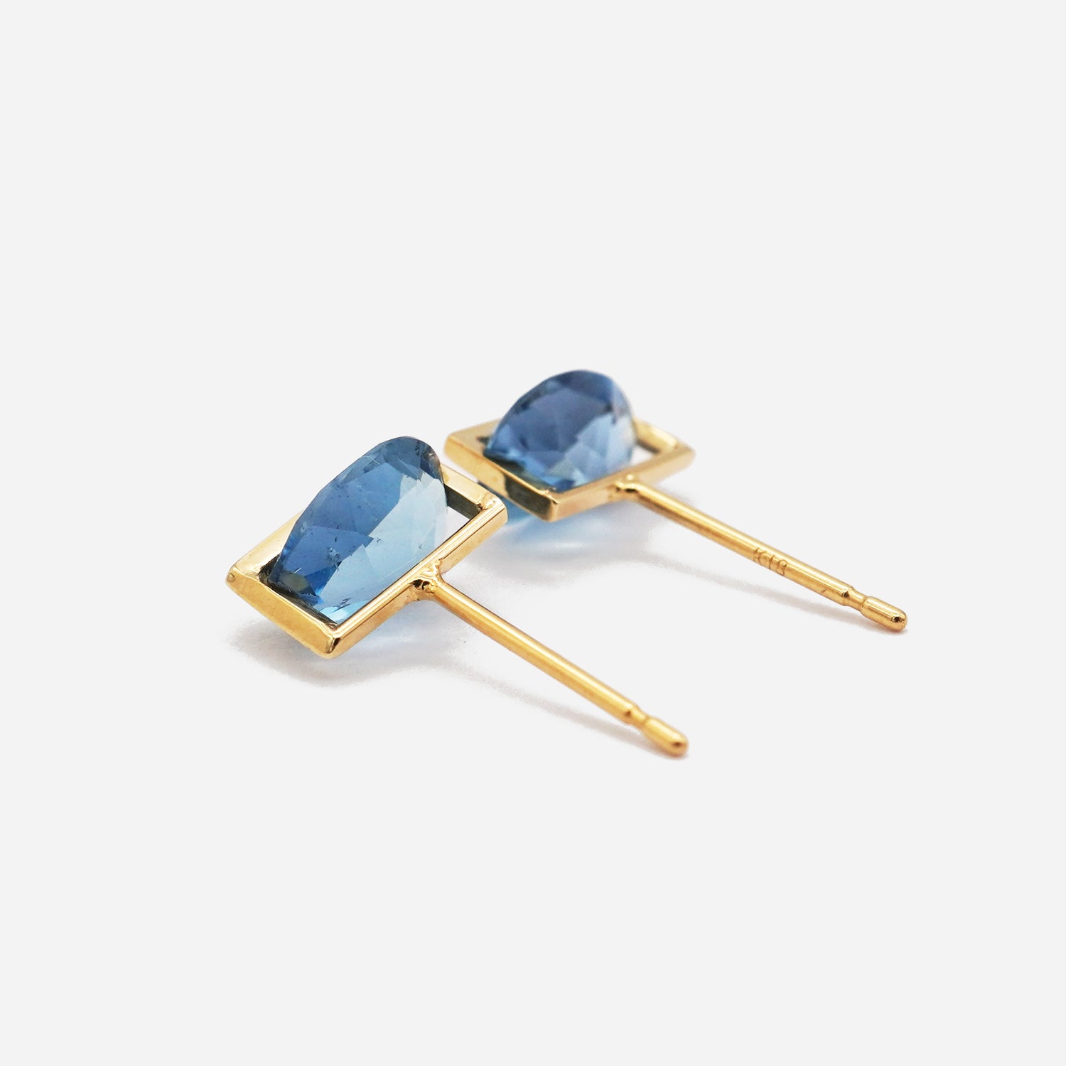 BAND EARRINGS AQUAMARINE #2743