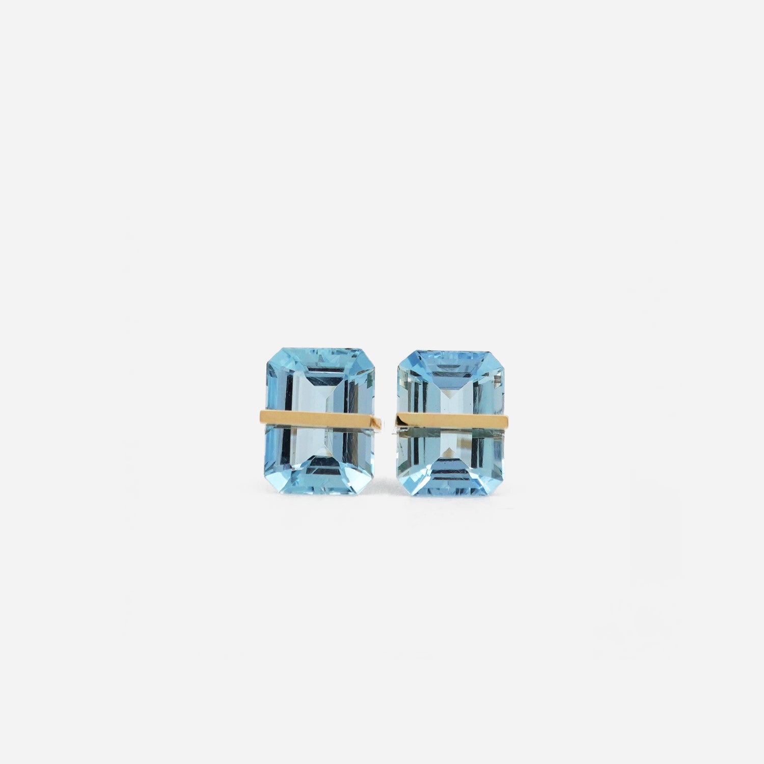 BAND EARRINGS AQUAMARINE #2415