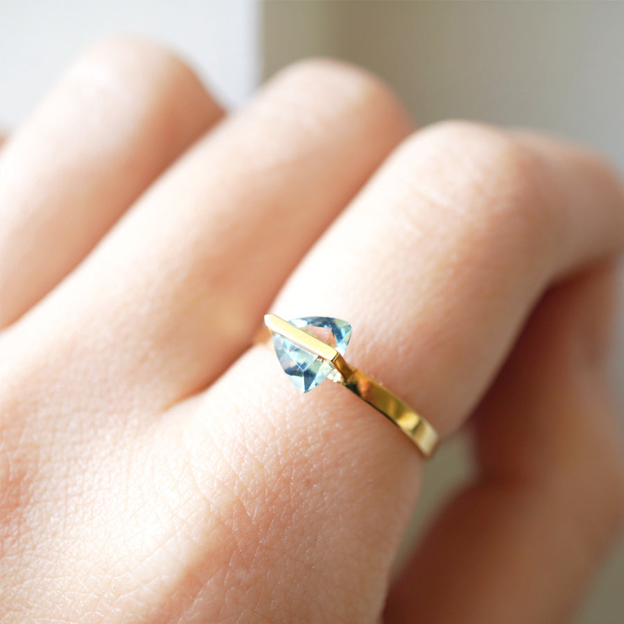 BAND RING AQUAMARINE #2034