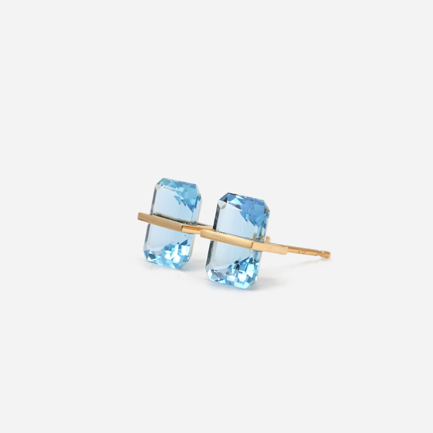 BAND EARRINGS AQUAMARINE #2415