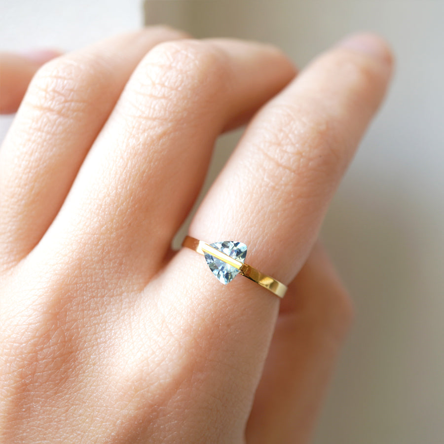 BAND RING AQUAMARINE #2034