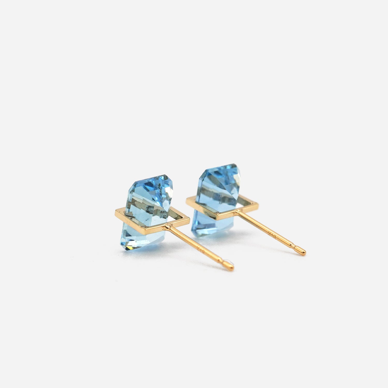 BAND EARRINGS AQUAMARINE #2415