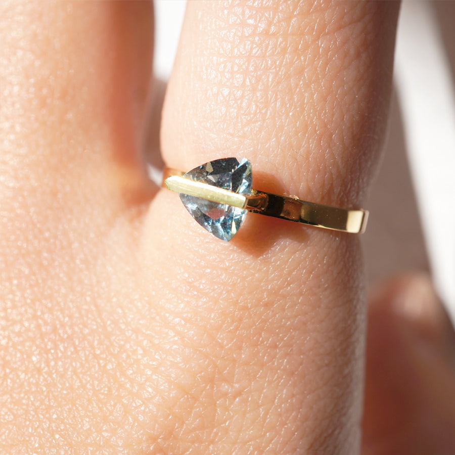 BAND RING AQUAMARINE #2034