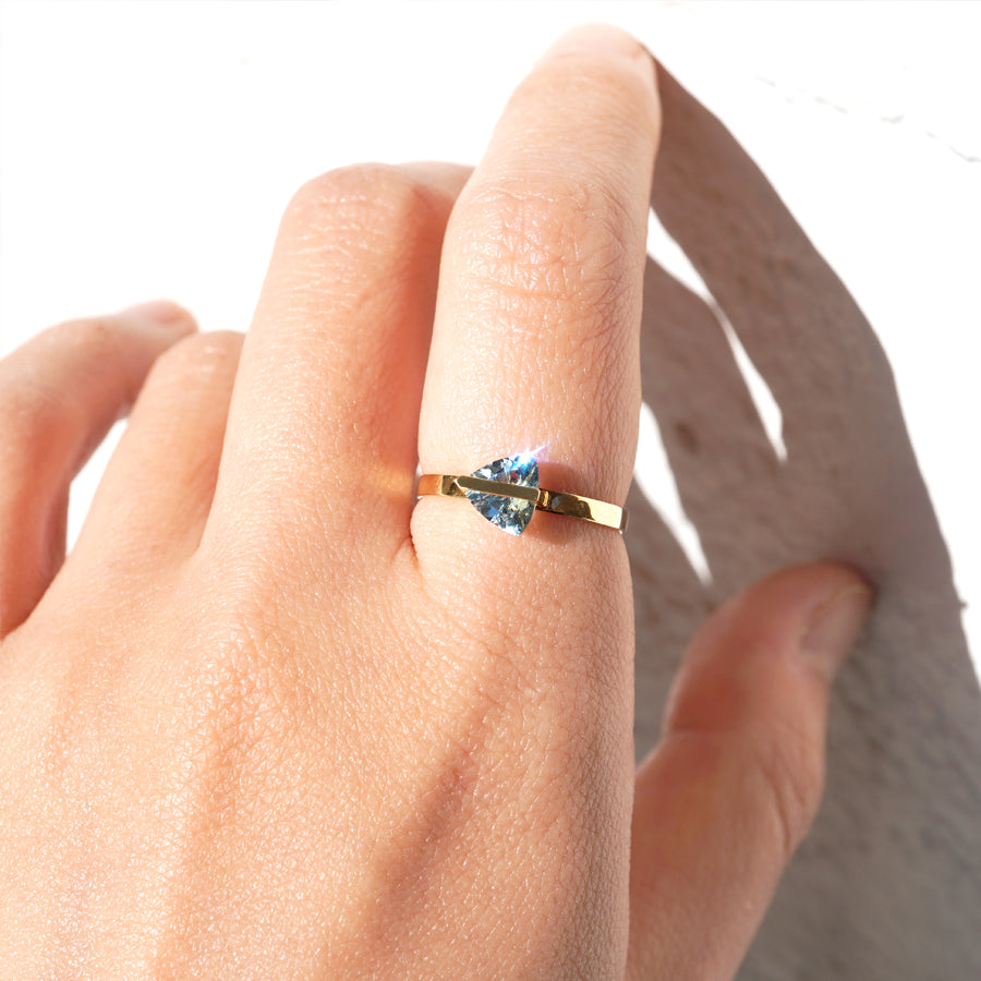 BAND RING AQUAMARINE #2034