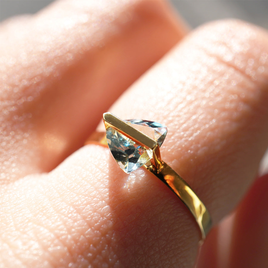 BAND RING AQUAMARINE #2034