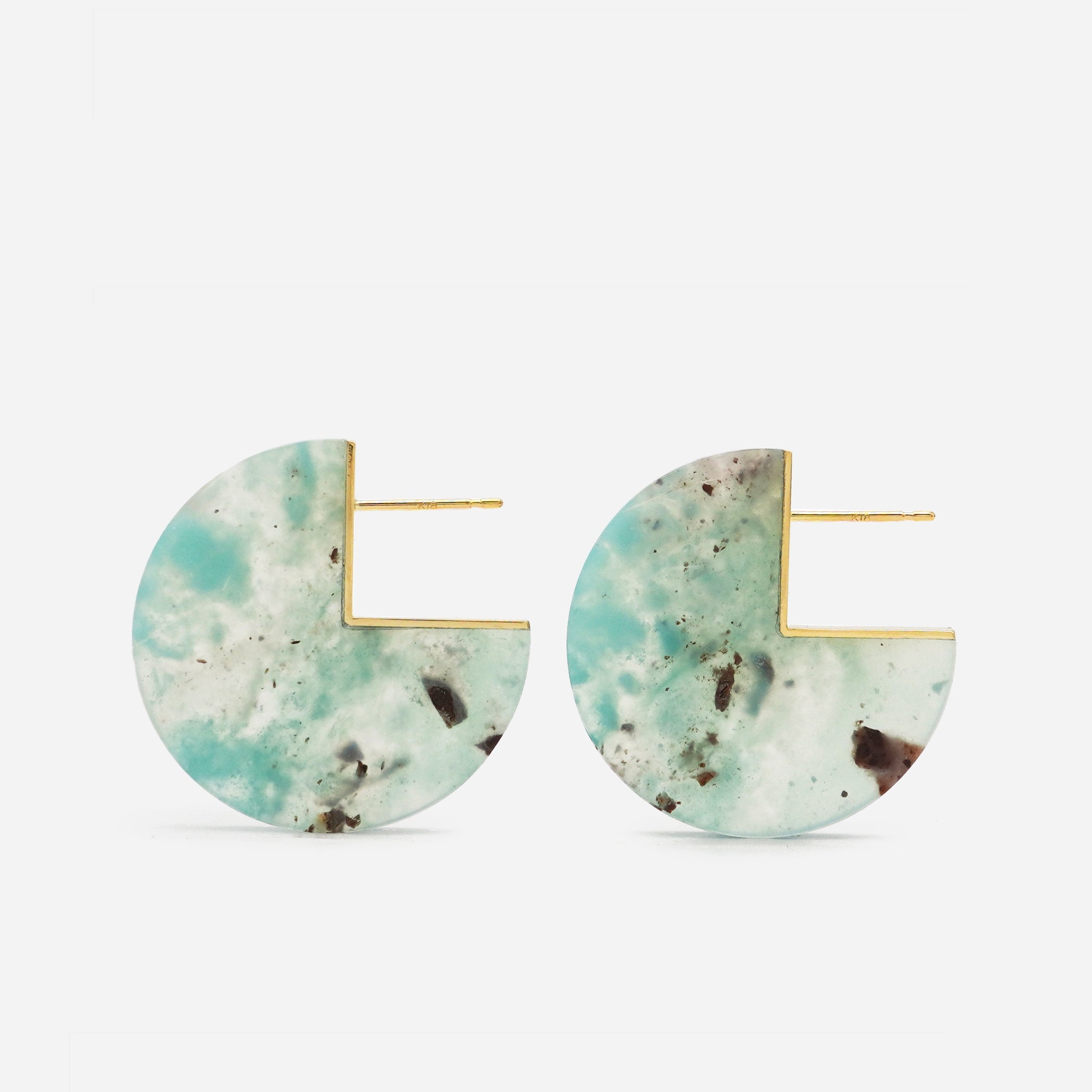 SLICE EARRINGS PAIR AQUAPRASE #2119