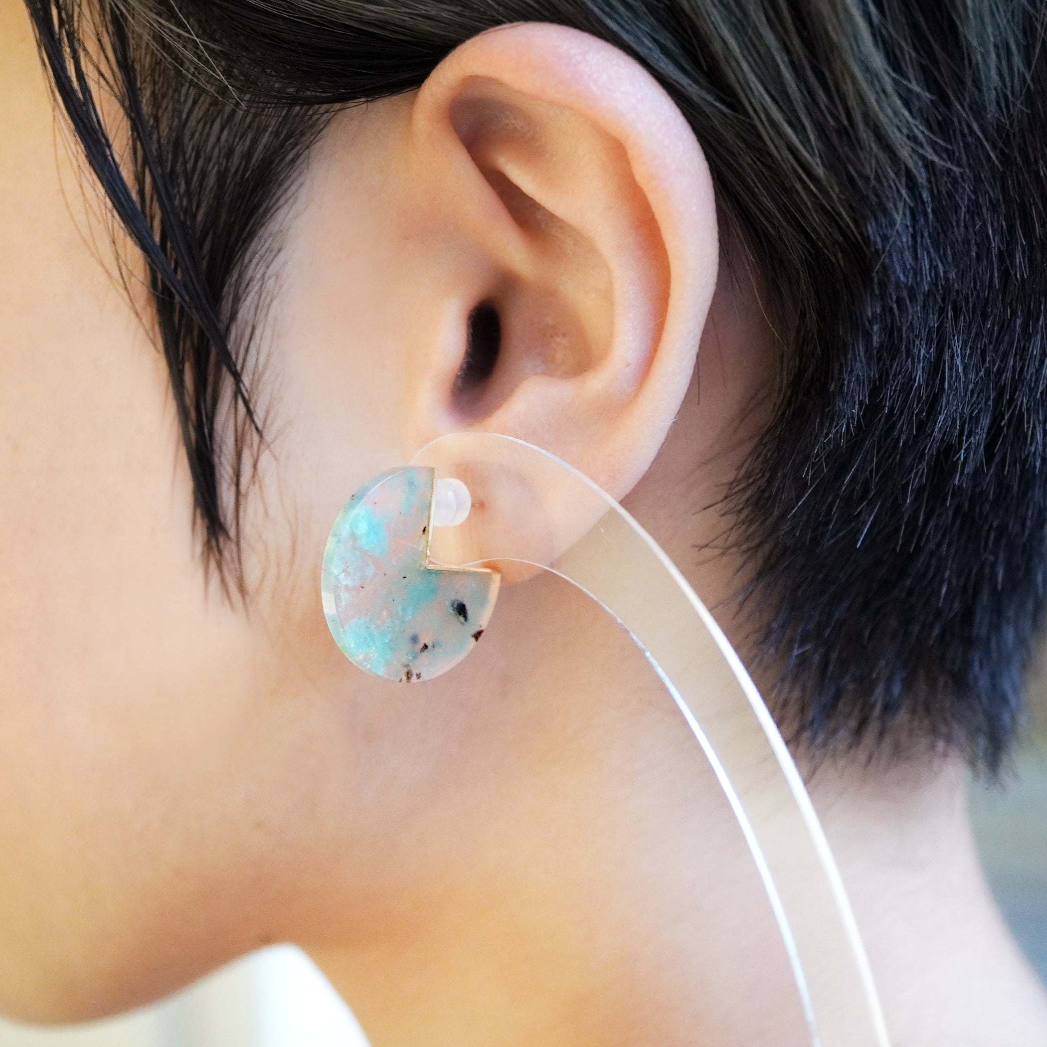 SLICE EARRINGS PAIR AQUAPRASE #2119