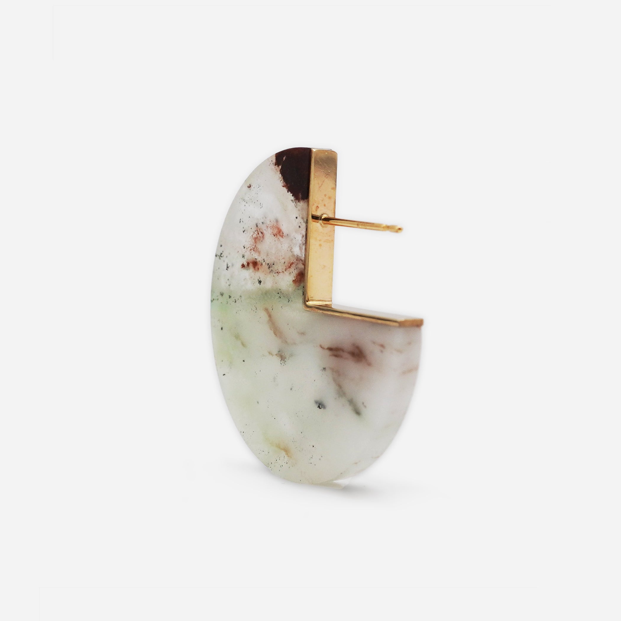 SLICE EARRING SINGLE AQUAPRASE #1526