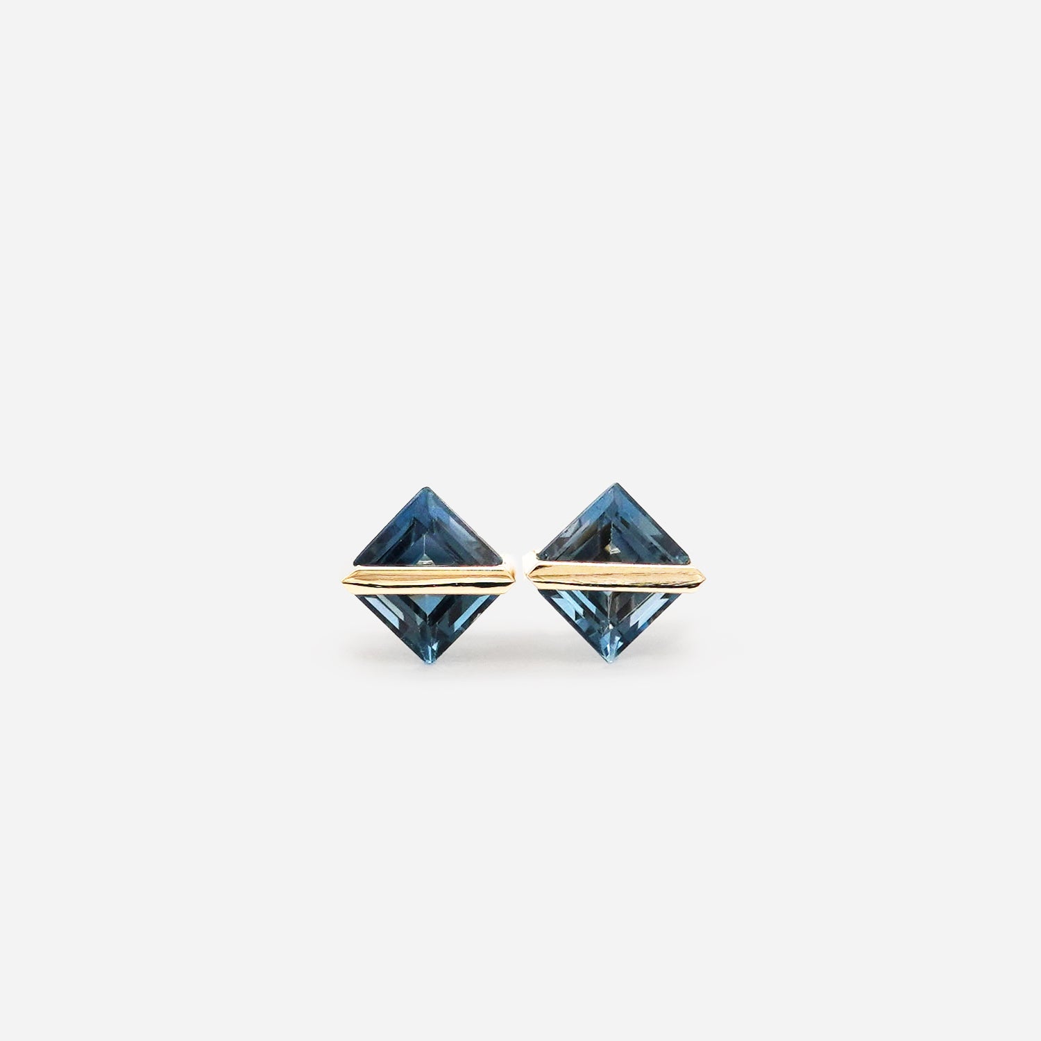 BAND EARRINGS LONDON BLUE TOPAZ #2609