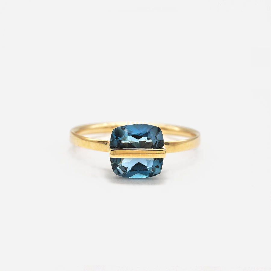 BAND RING BLUE TOPAZ #2938