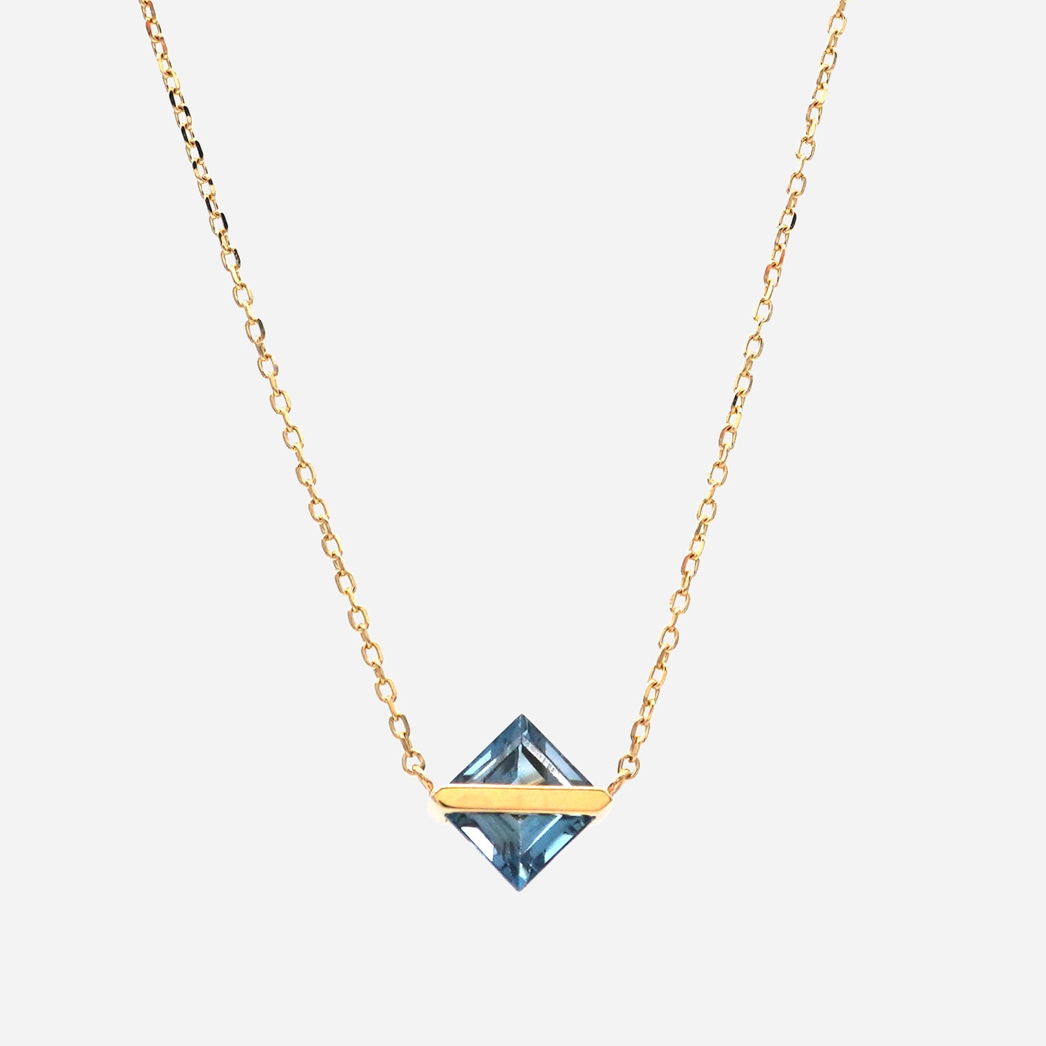 BAND NECKLACE  BLUE TOPAZ #2599